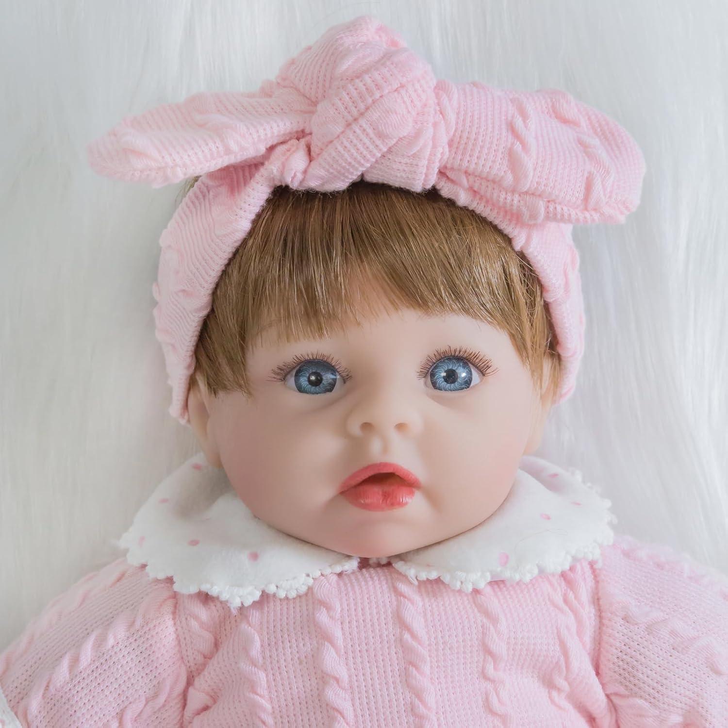 Muñeca Reborn Realista ENADOLL 40 cm con Accesorios para Niñas