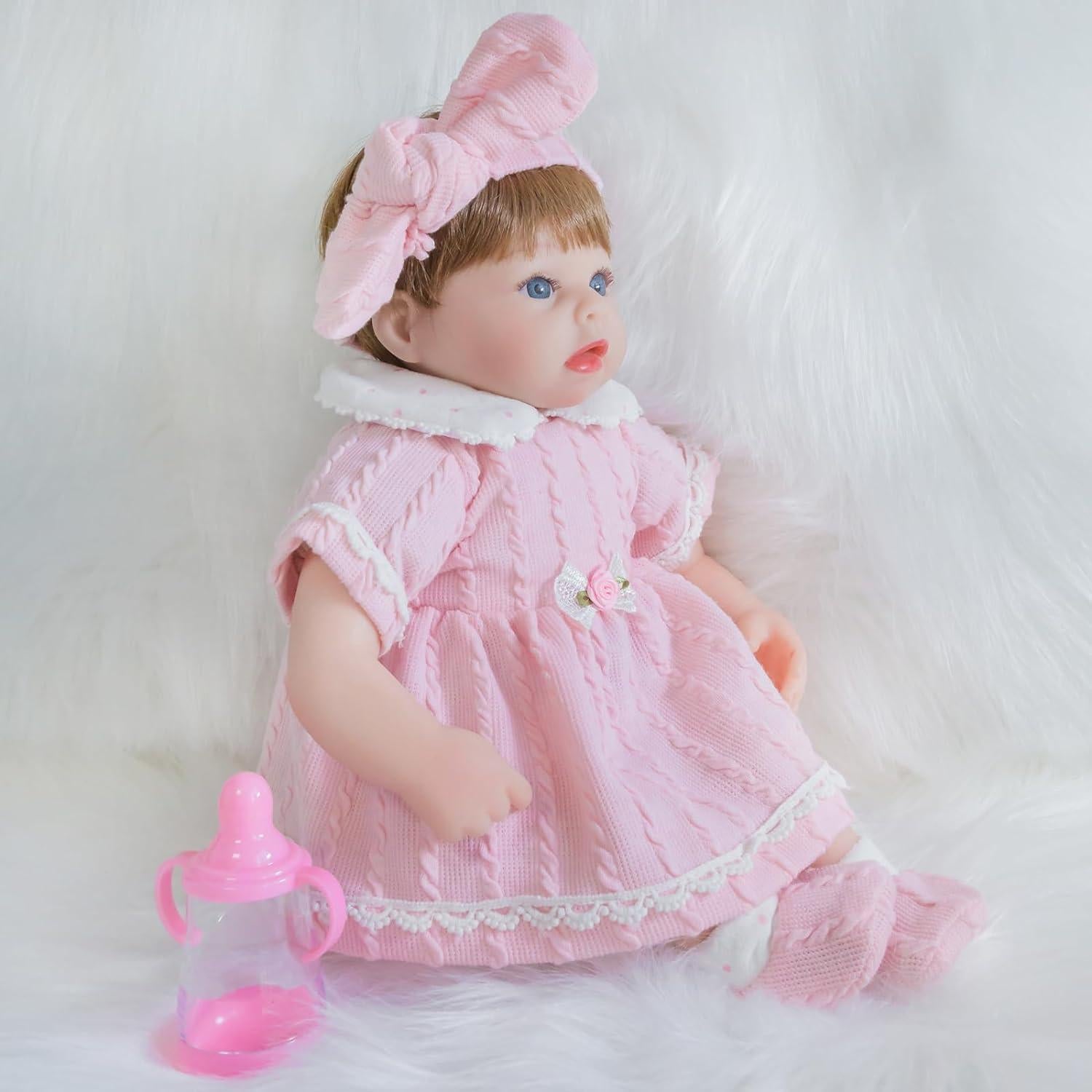 Muñeca Reborn Realista ENADOLL 40 cm con Accesorios para Niñas