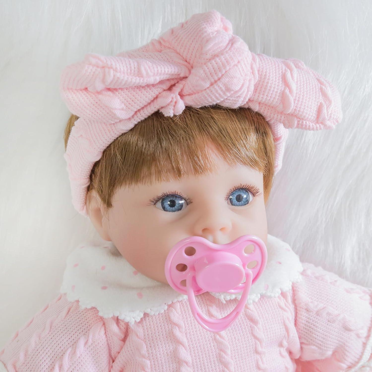 Muñeca Reborn Realista ENADOLL 40 cm con Accesorios para Niñas