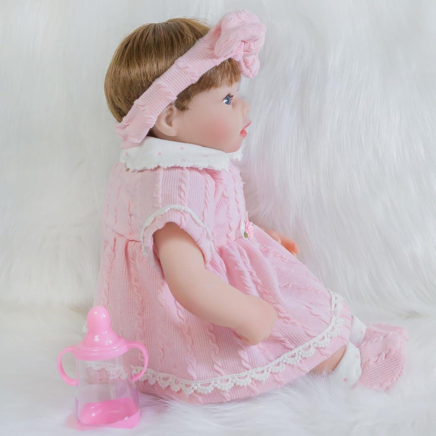 Muñeca Reborn Realista ENADOLL 40 cm con Accesorios para Niñas