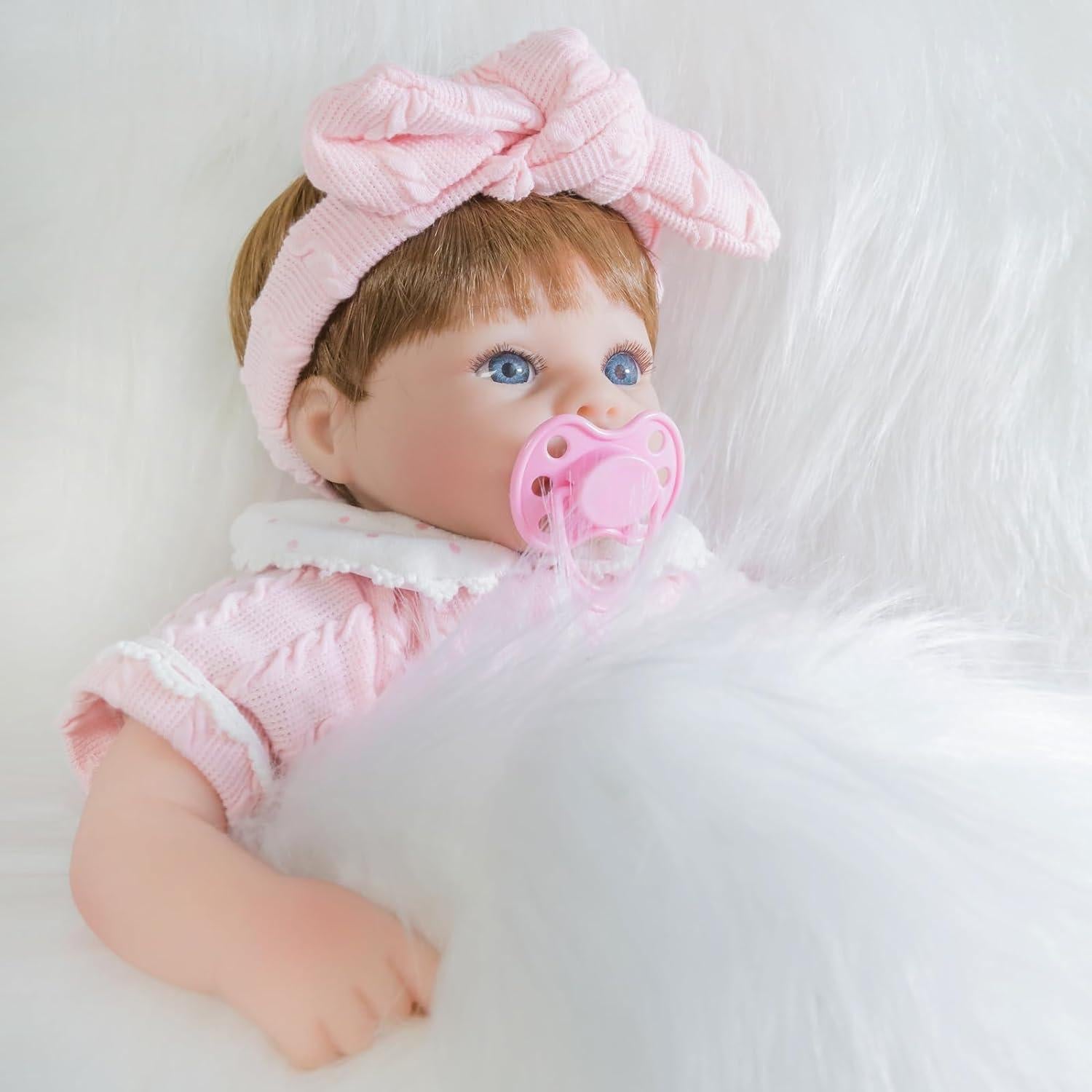 Muñeca Reborn Realista ENADOLL 40 cm con Accesorios para Niñas