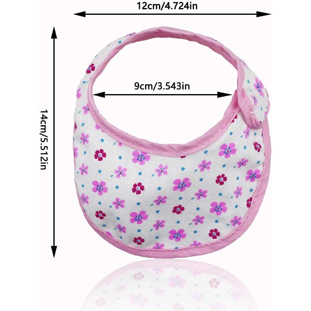 Conjunto de Pañales y Baberos para Muñecas DC-BEAUTIFUL 14-18"