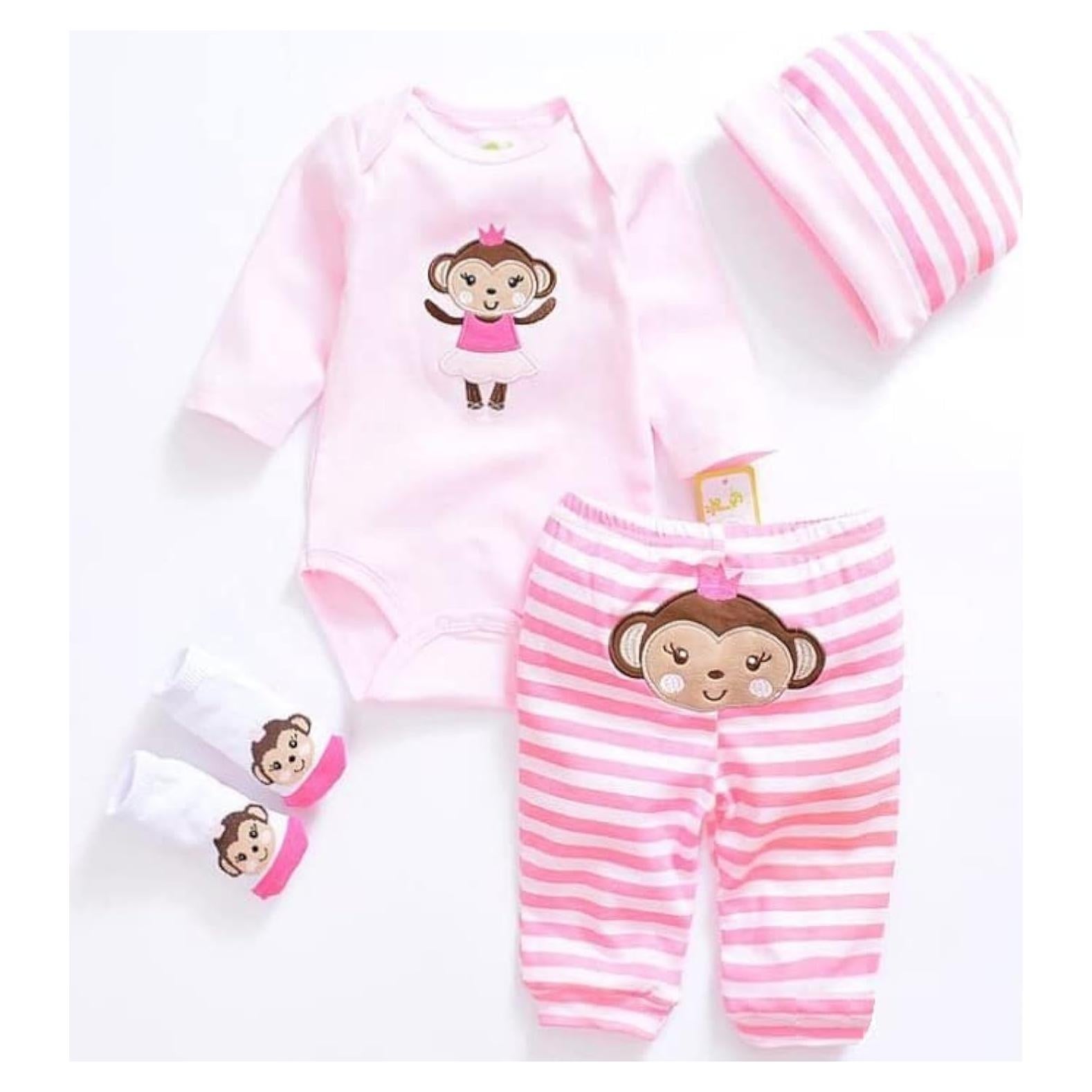 Ropa para Muñeca Reborn Tatu 50-55 cm Conjunto 4 Piezas