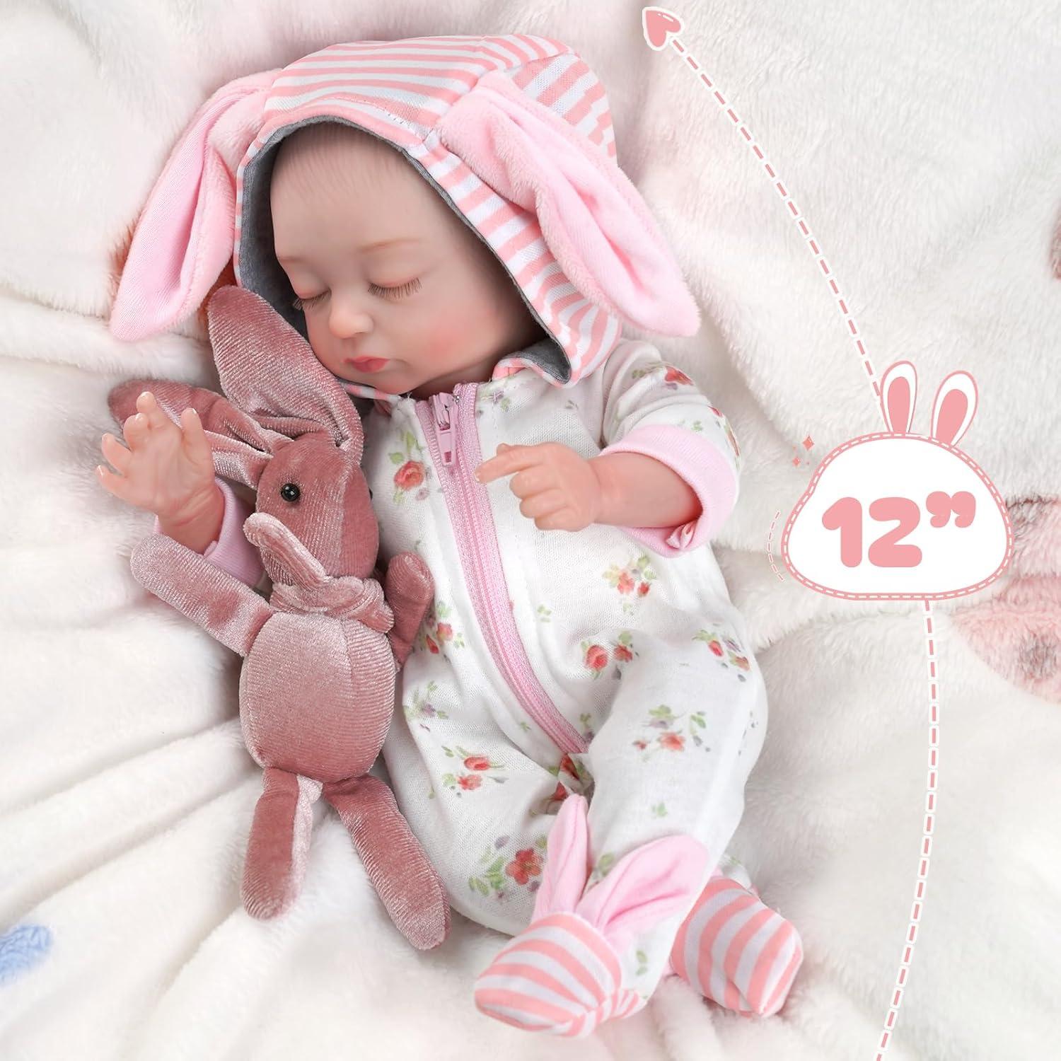 Muñeca Reborn Realista BABESIDE Chloe 30.48 cm Cuerpo Blando