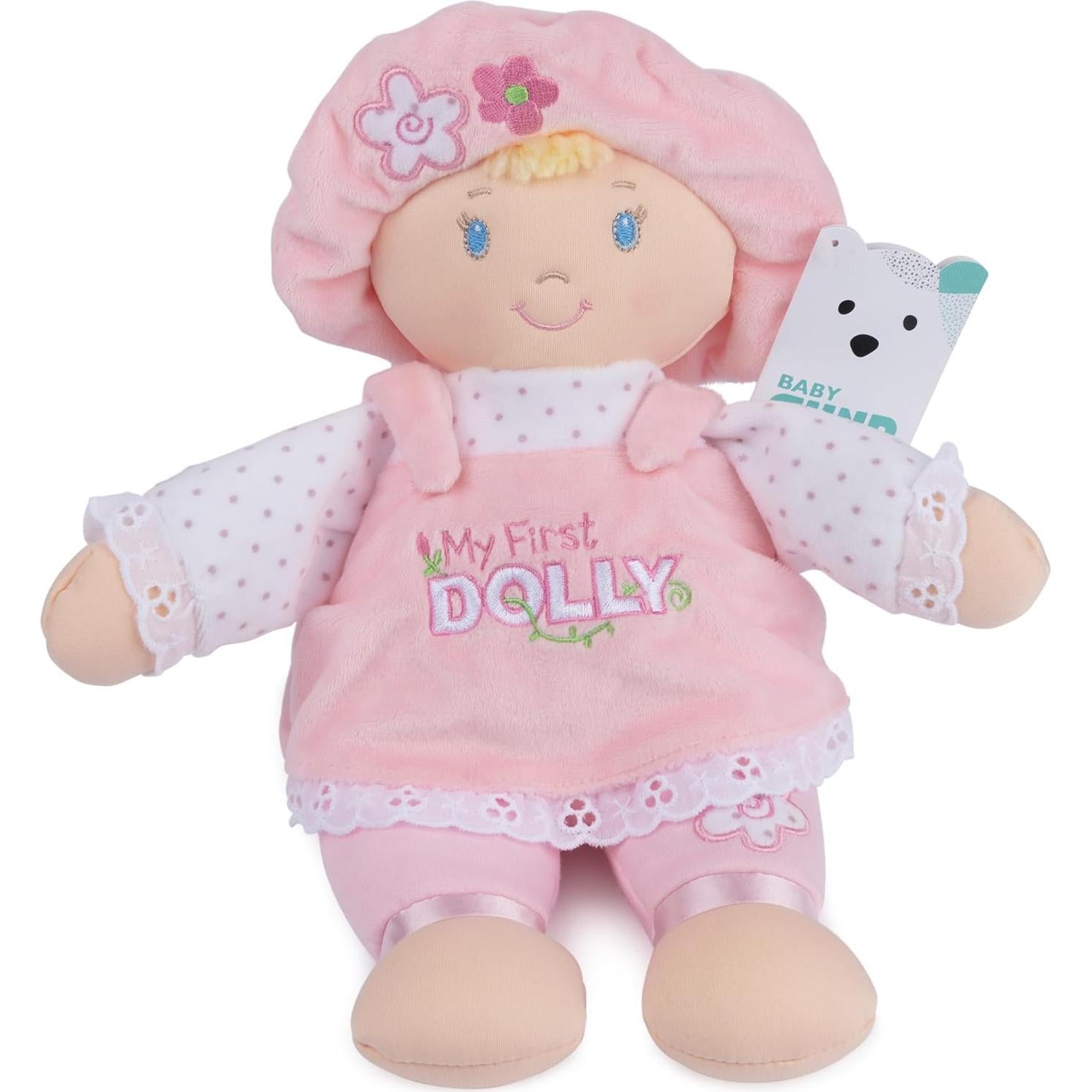 Muñeca de Peluche GUND Mi Primer Muñeca 33 cm Rosa/Blanco