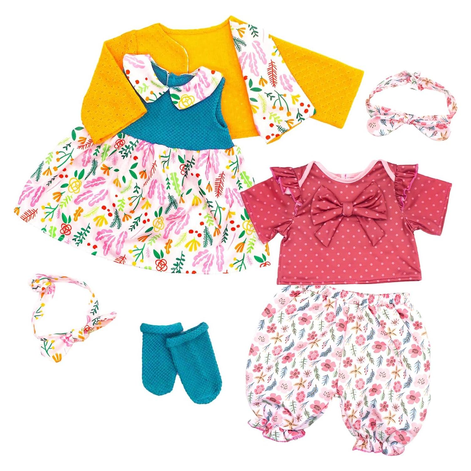 Ropa de Muñeca ECORELF 20-22 Pulgadas, 2 Conjuntos y Accesorios