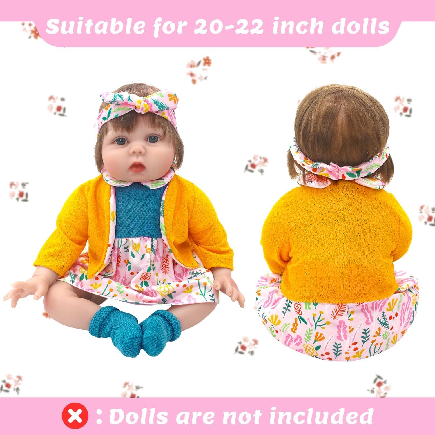 Ropa de Muñeca ECORELF 20-22 Pulgadas, 2 Conjuntos y Accesorios