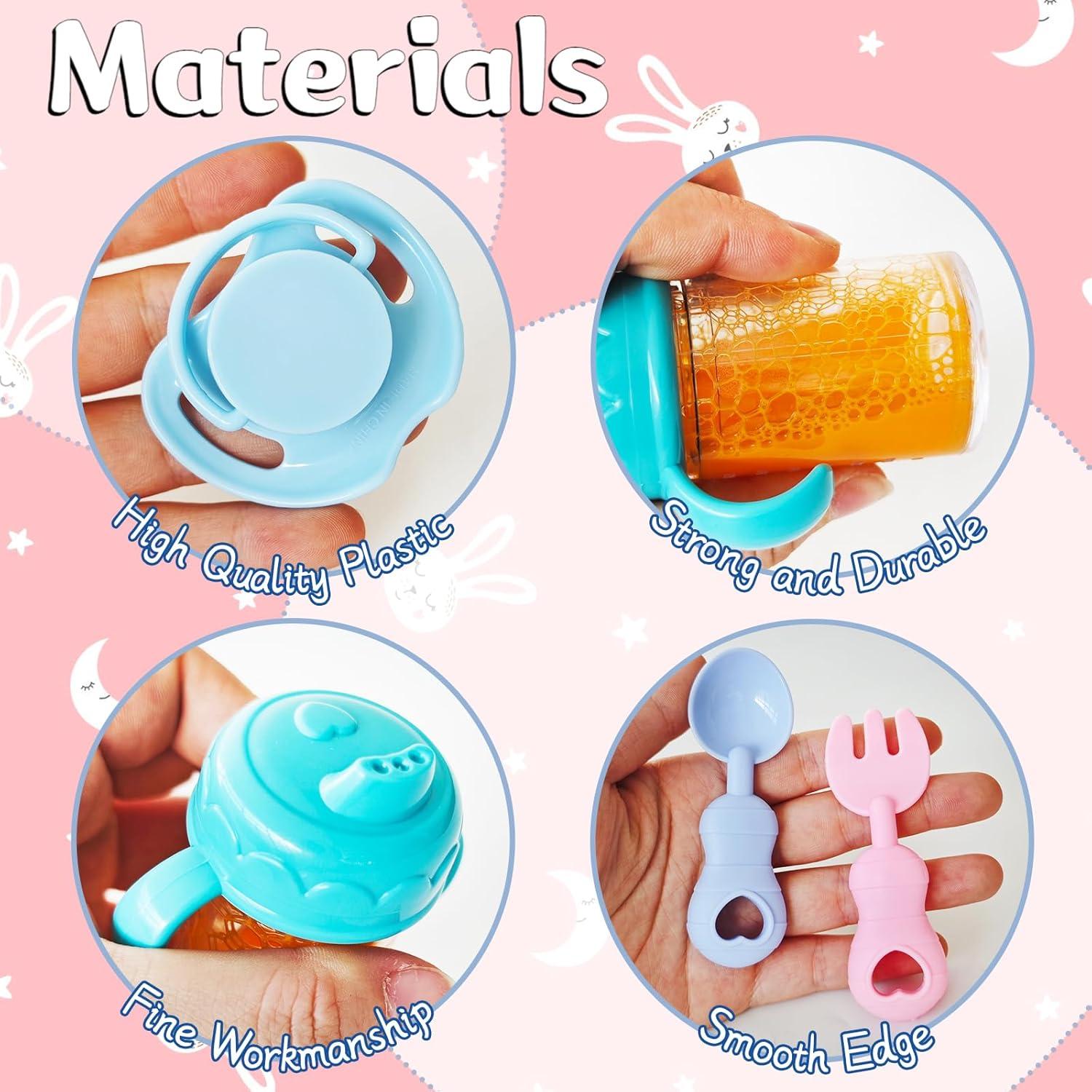 Set de 12 Accesorios para Muñecas Bebé - Juguetes de Alimentación