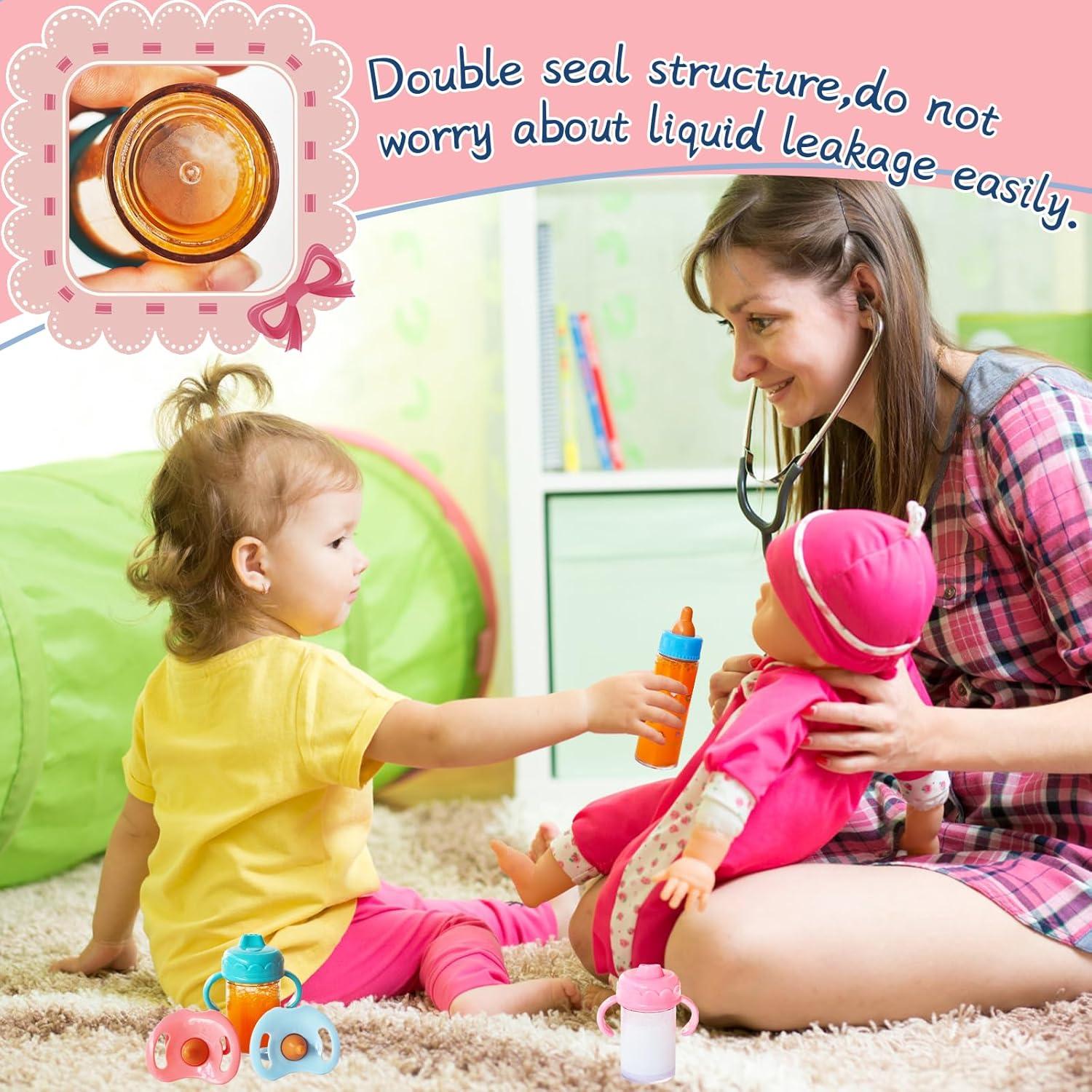 Set de 12 Accesorios para Muñecas Bebé - Juguetes de Alimentación