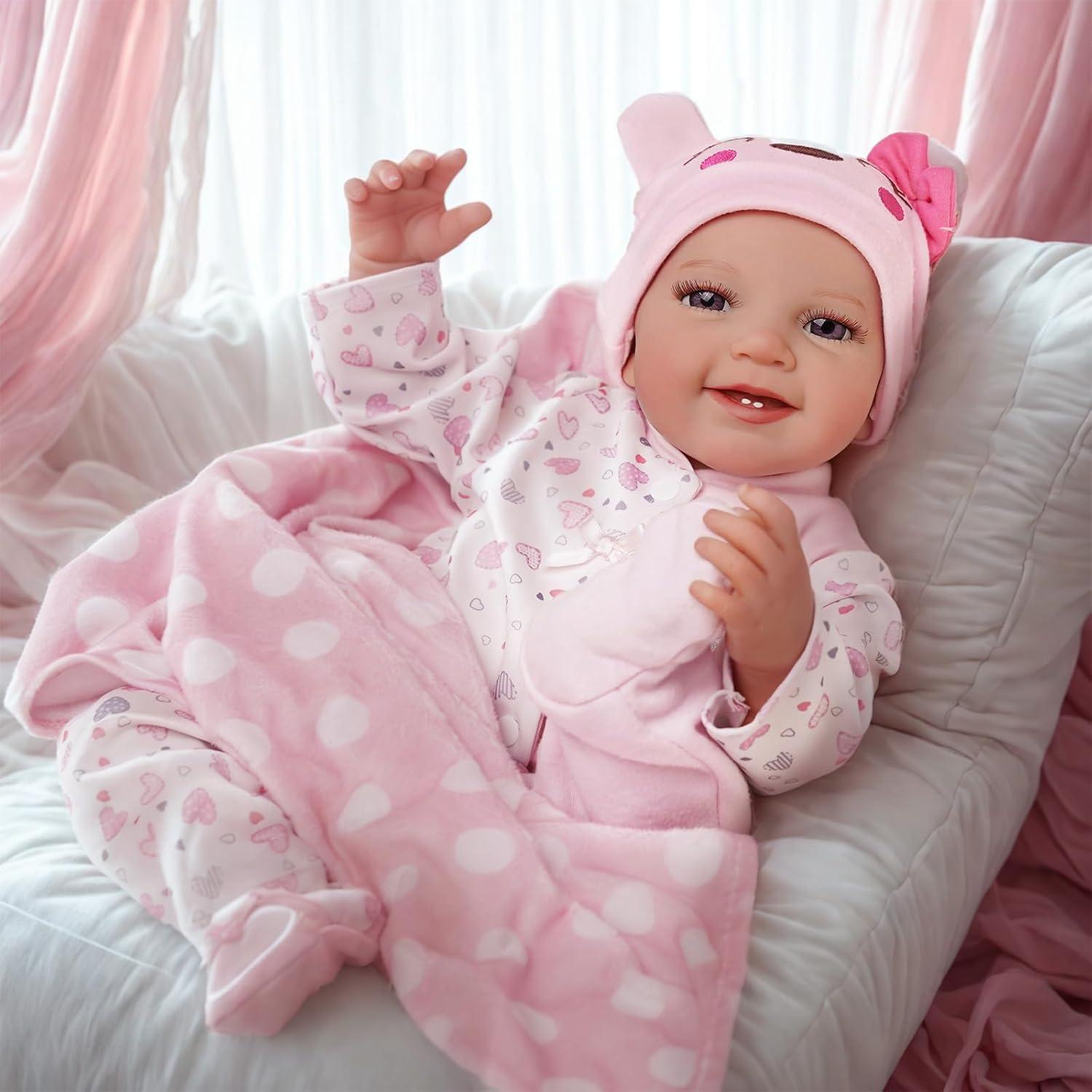 Muñeca Reborn Realista BABESIDE Leen 50 cm para Niños 3+