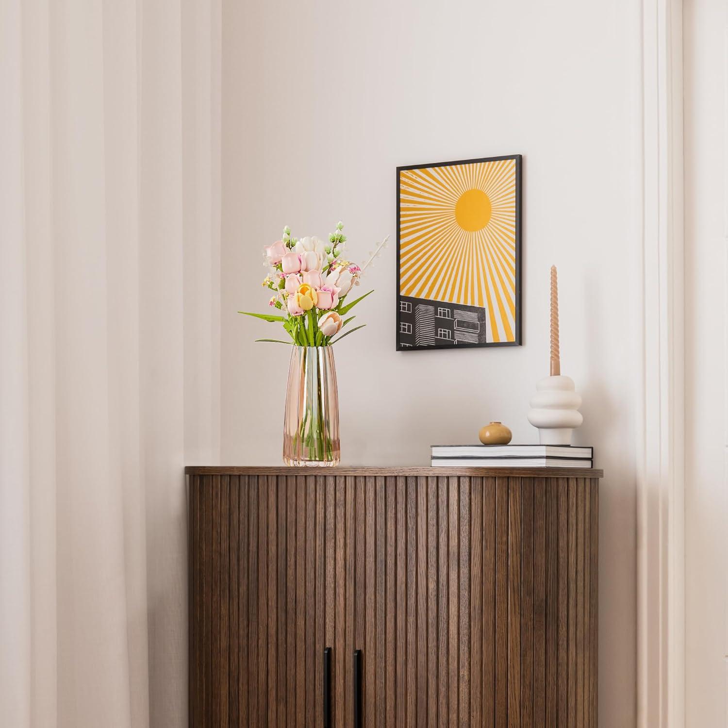 Ramo de Flores Artificiales Tulipanes y Rosas EWED 18 Piezas