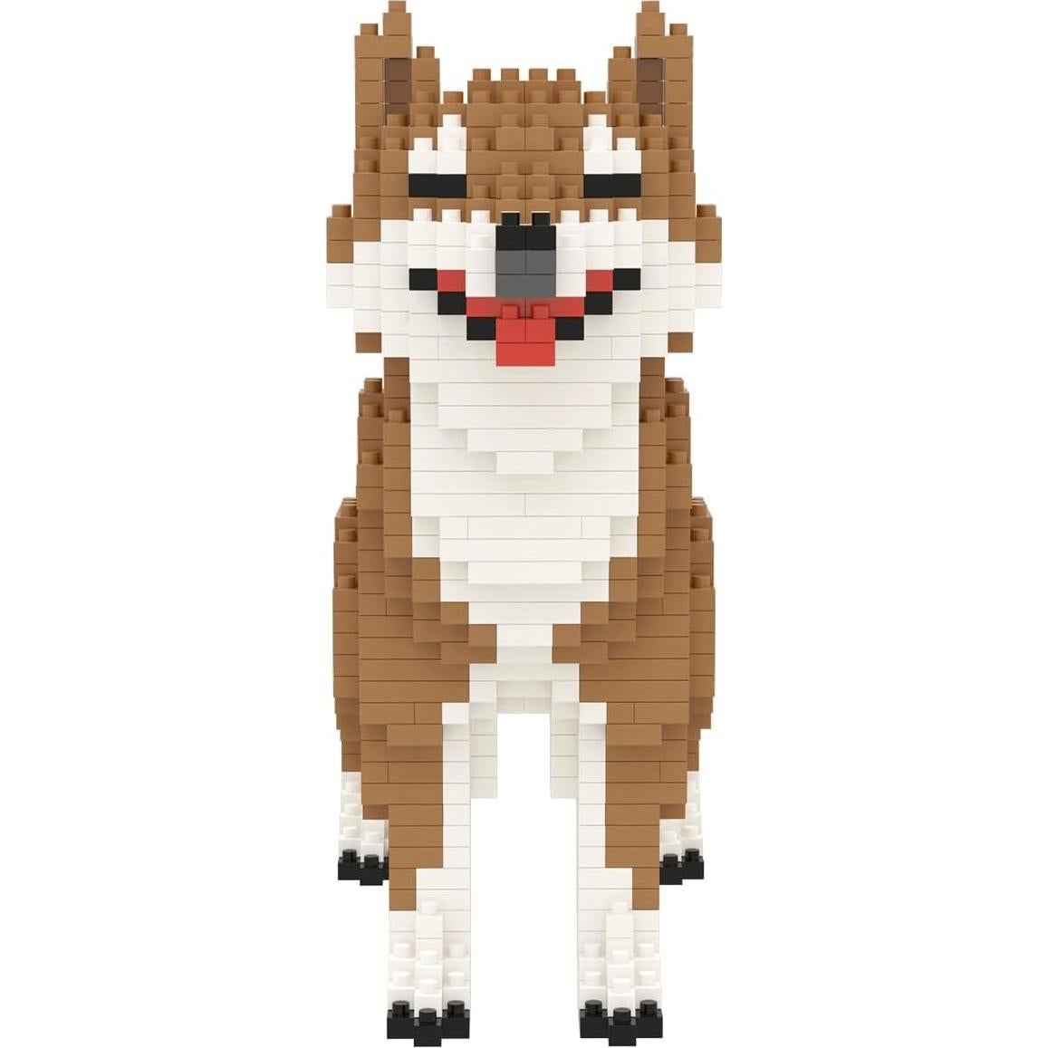 Larcele Mini Juguete de Construcción Shiba Inu Macho 814 Piezas