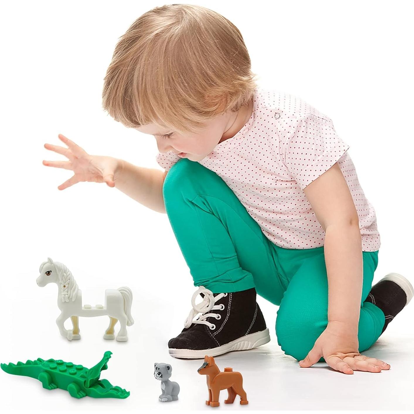 Figuras de Animales PIPART - Paquete de 24 Piezas para Bloques