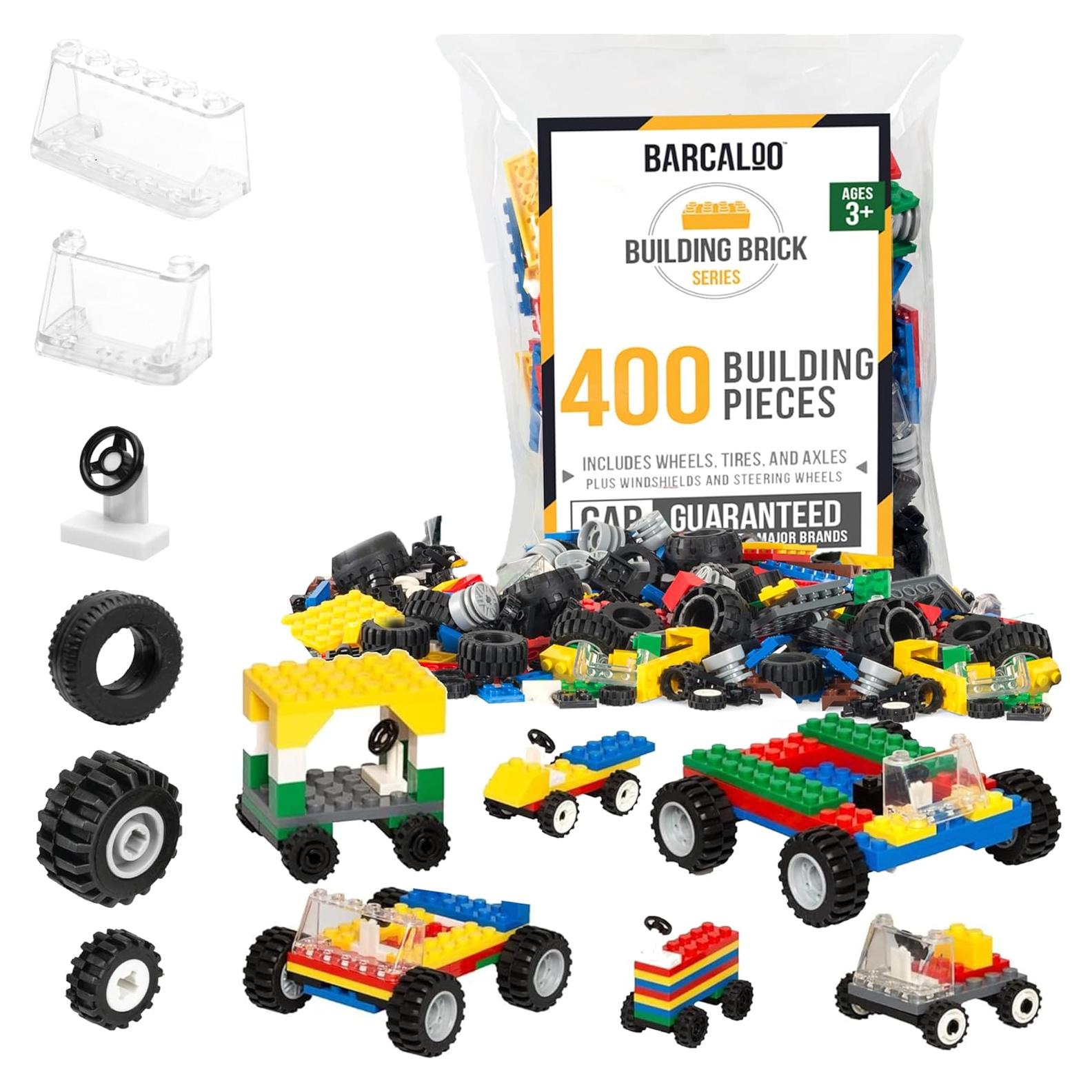 Juego de Ruedas y Ejes Barcaloo 400 Piezas para Construcción