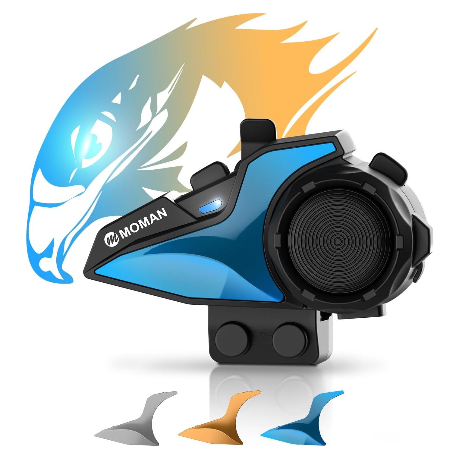 Intercomunicador Moman H2E para Motocicleta, Doble Chip, 25h