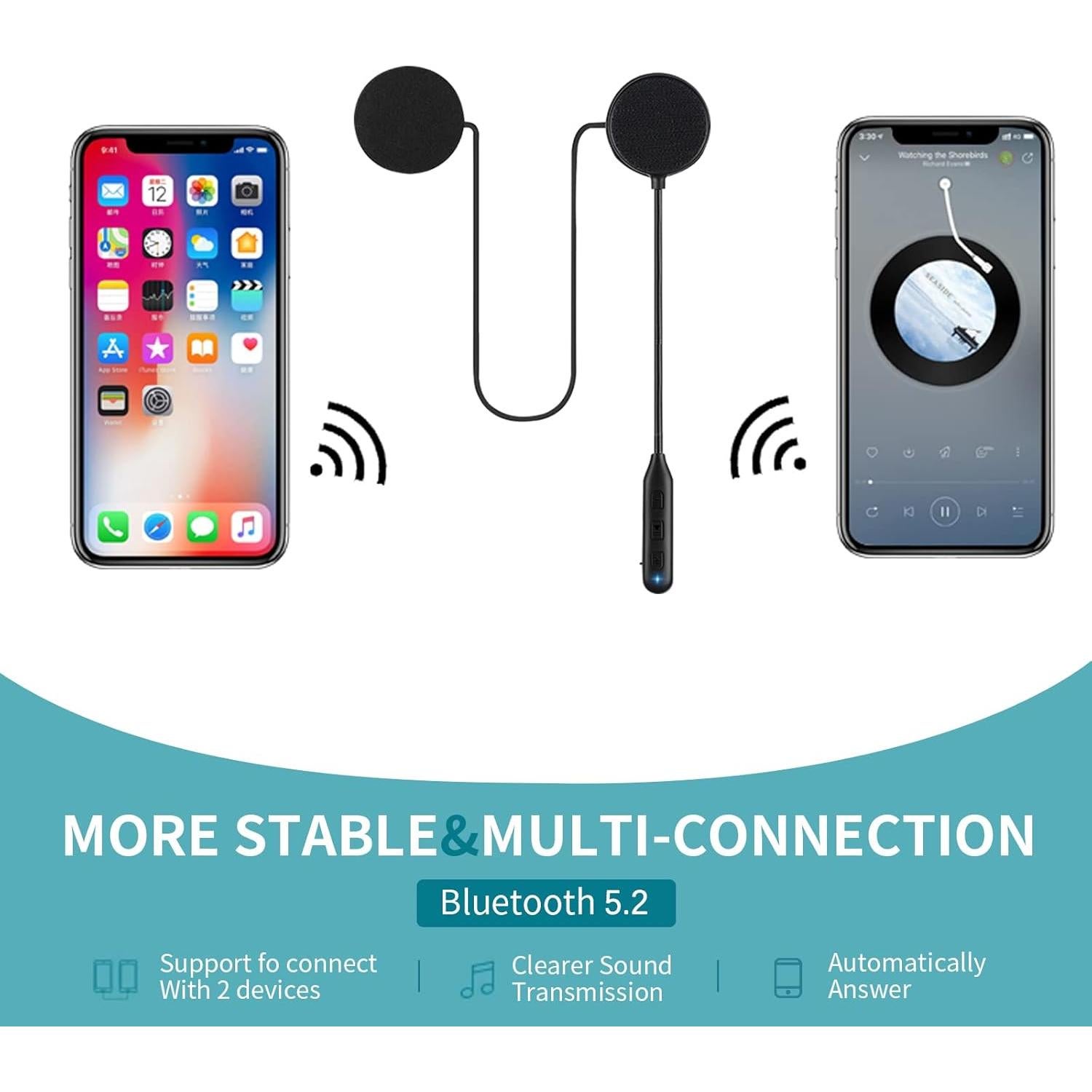 Auriculares de casco Bluetooth Missions HM-1 IPX7 60h batería