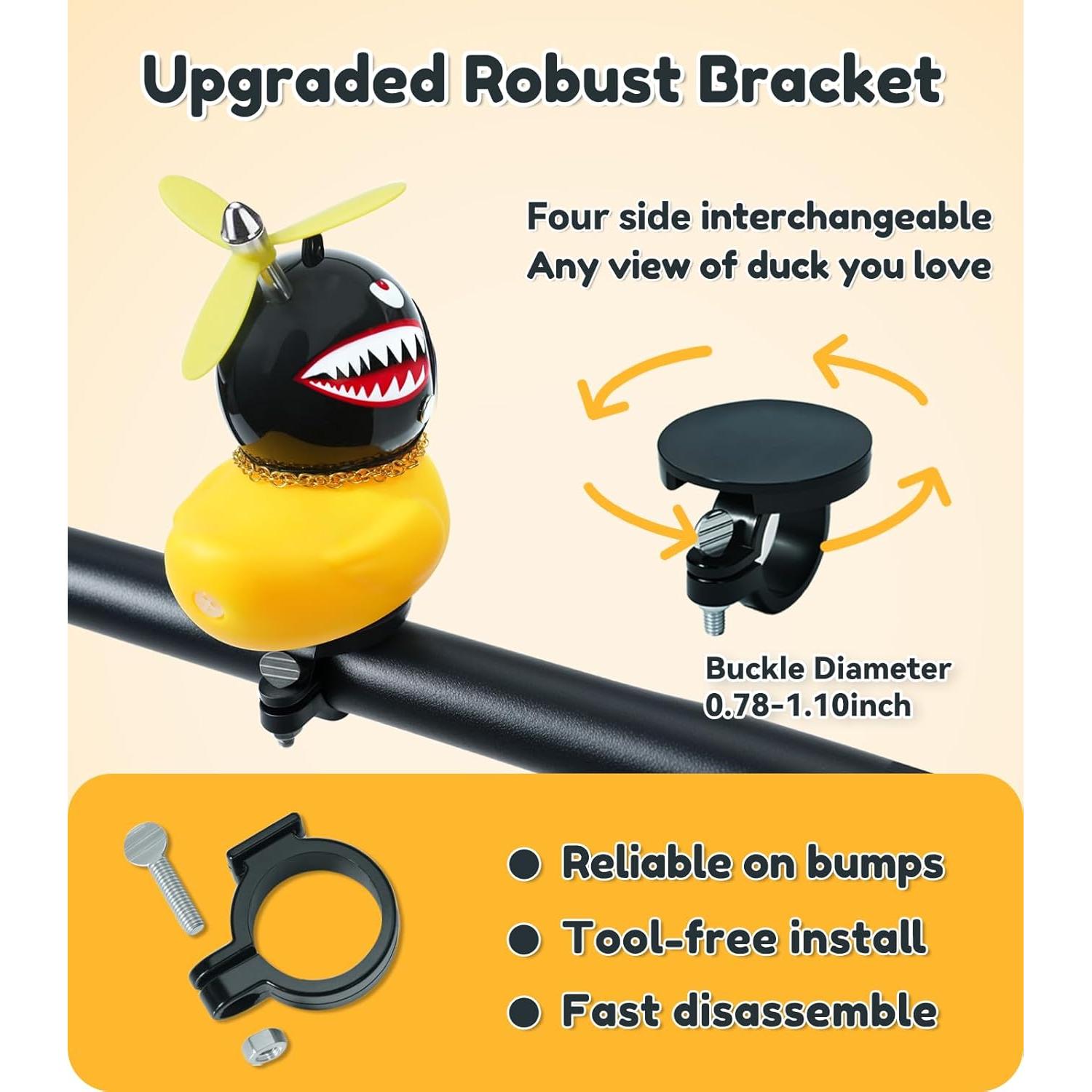 Timbre de Bicicleta Pato de Goma Empathech - Tiburón Negro