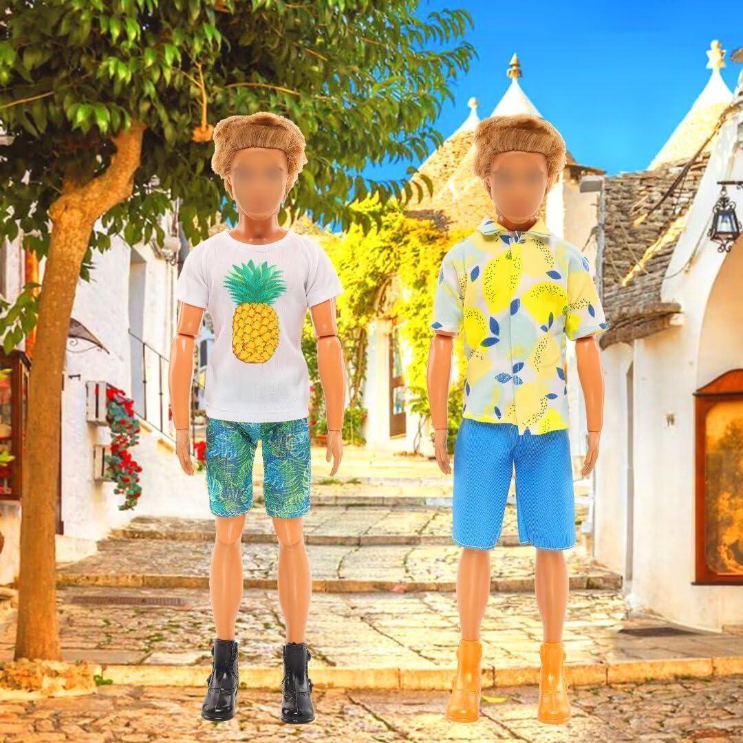 Miunana Lote 12 Ropa y Zapatos para Muñeco Niño