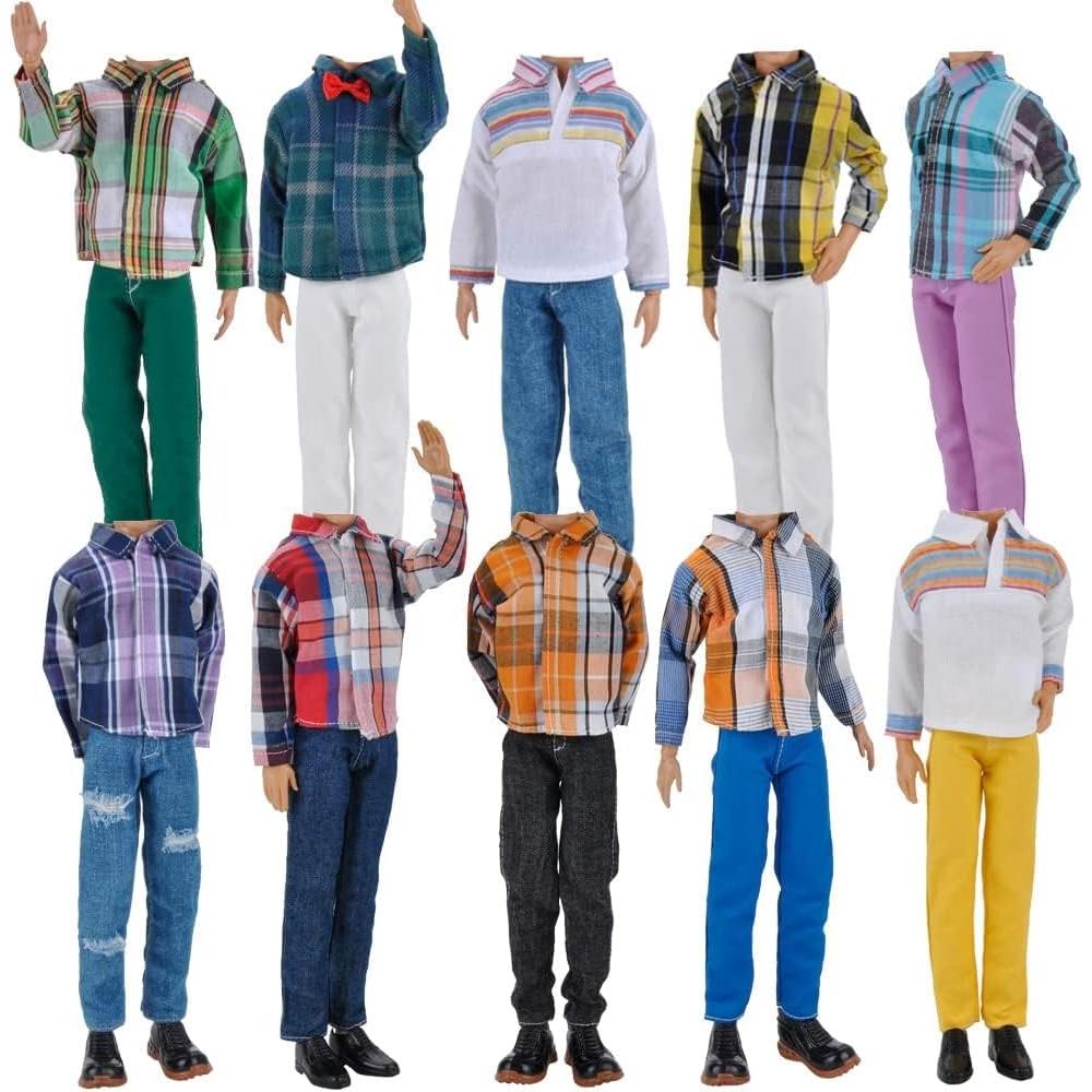 Conjunto de Ropa y Zapatos para Muñeca E-TING 12" - 6 Piezas