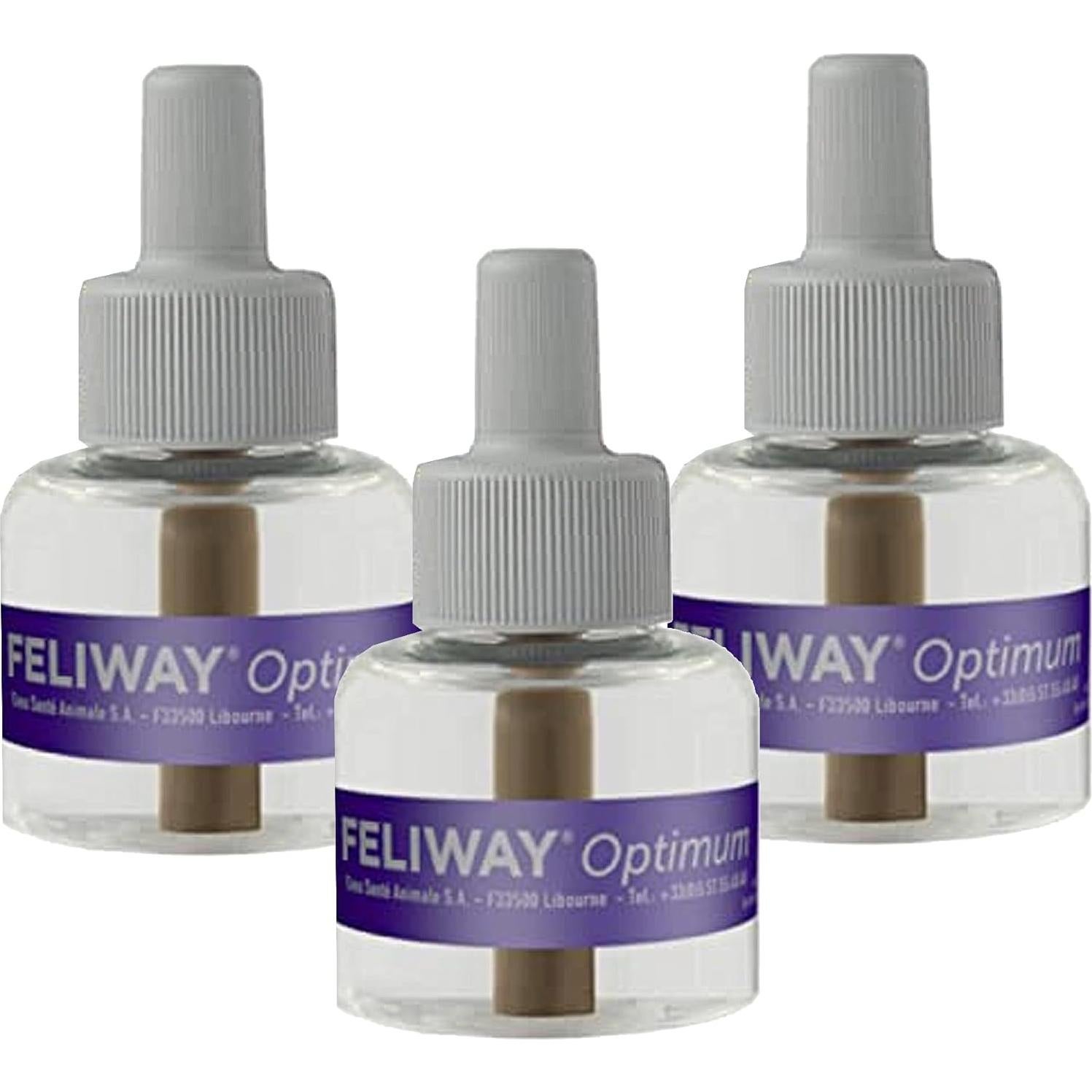 FELIWAY Optimum 3 Recargas de Feromonas 48ml para Gatos