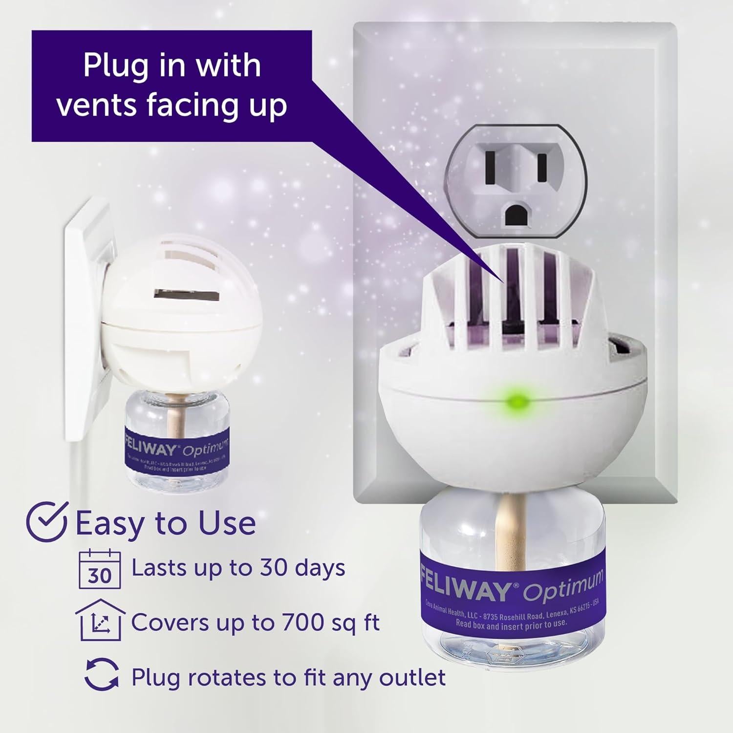 FELIWAY Optimum 3 Recargas de Feromonas 48ml para Gatos