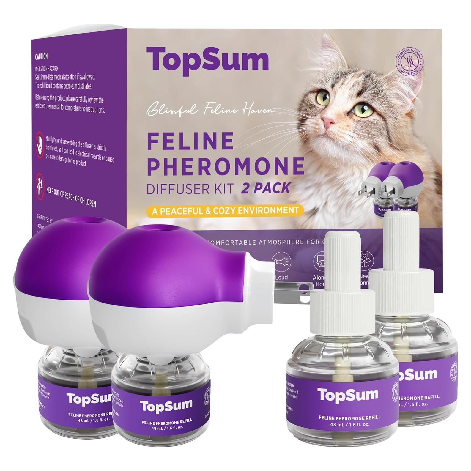 Difusor de Feromonas para Gatos TopSum - 2 Paquetes, Calmante