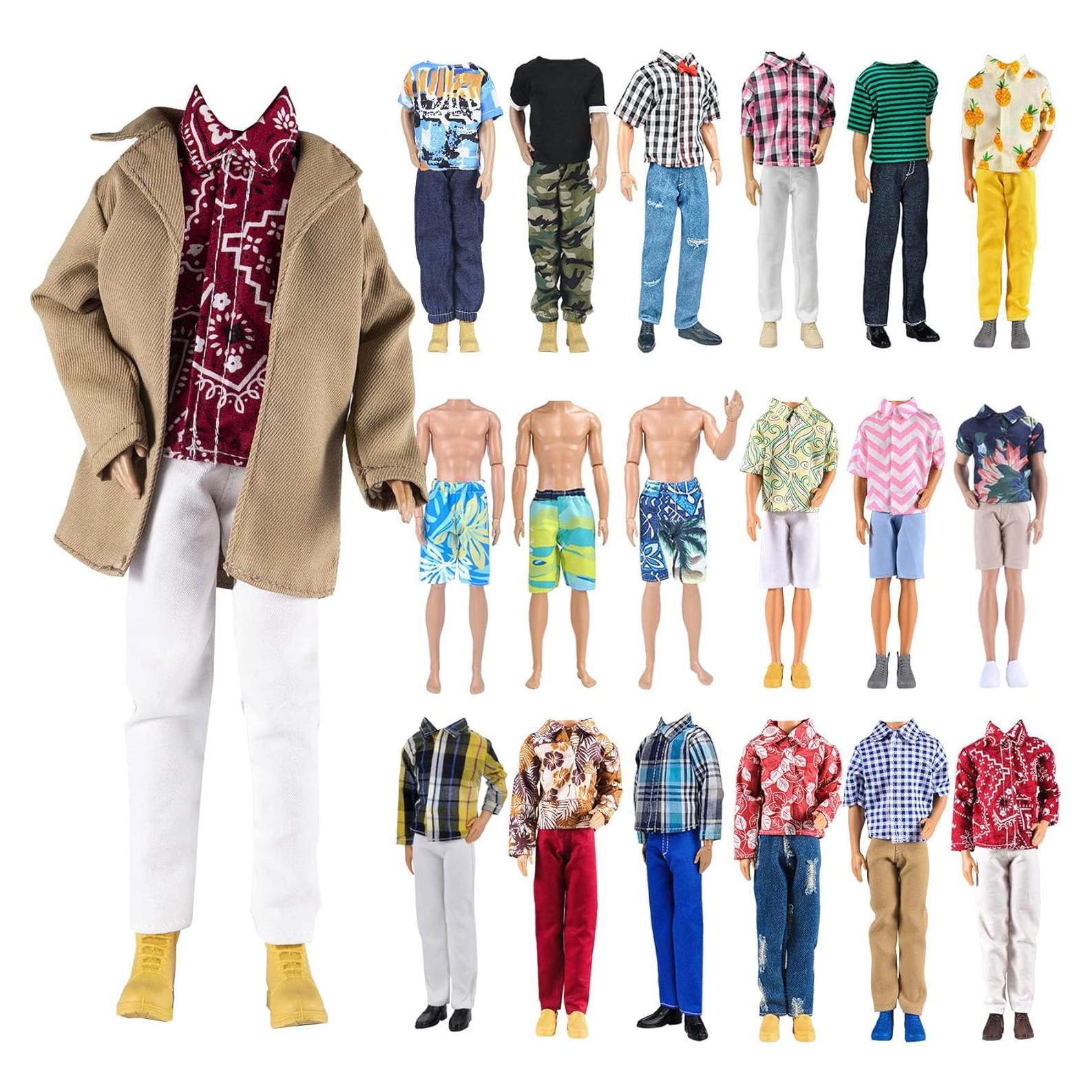 Conjunto de Ropa para Muñeca E-TING 5 Outfits + 5 Zapatos