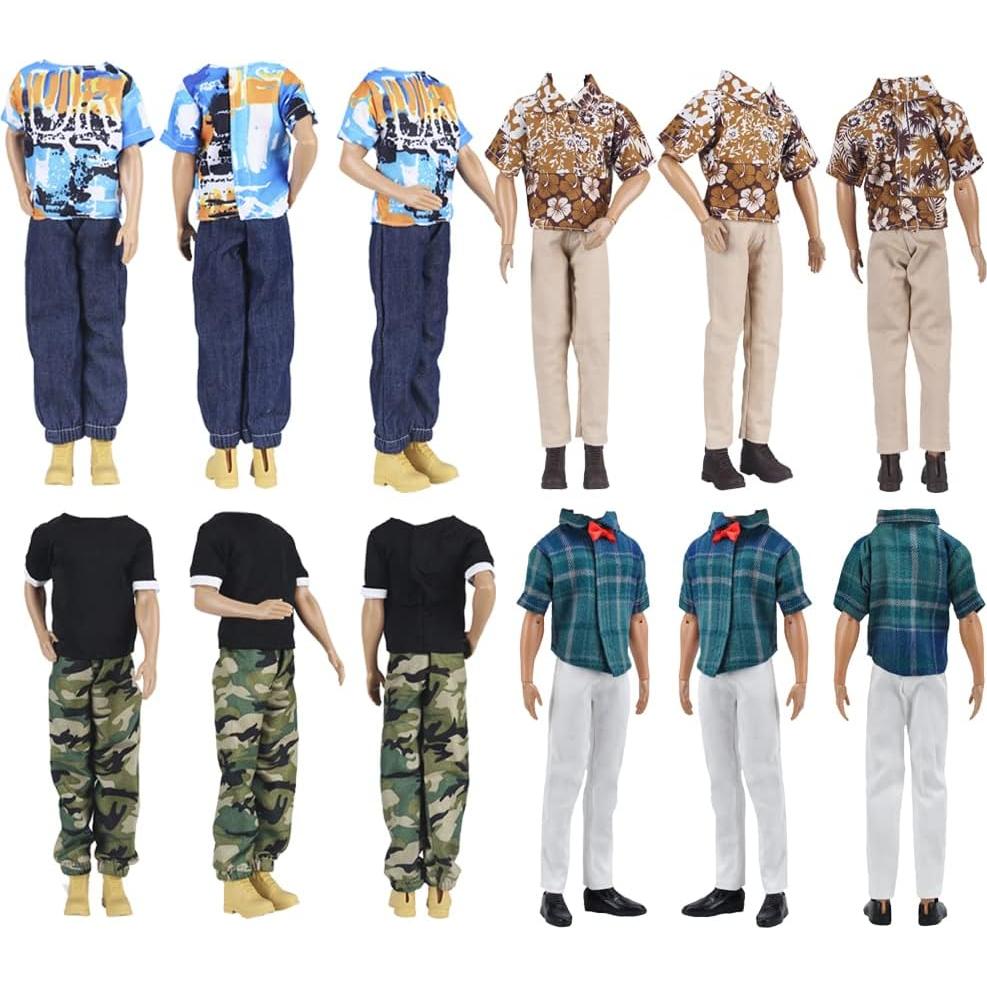 Conjunto de Ropa para Muñeca E-TING 5 Outfits + 5 Zapatos