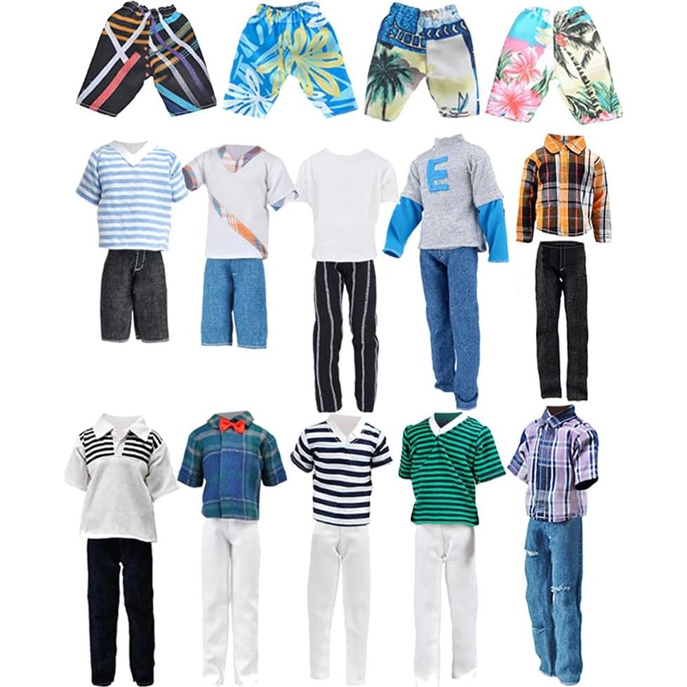 Conjunto de Ropa para Muñeca E-TING 5 Outfits + 5 Zapatos
