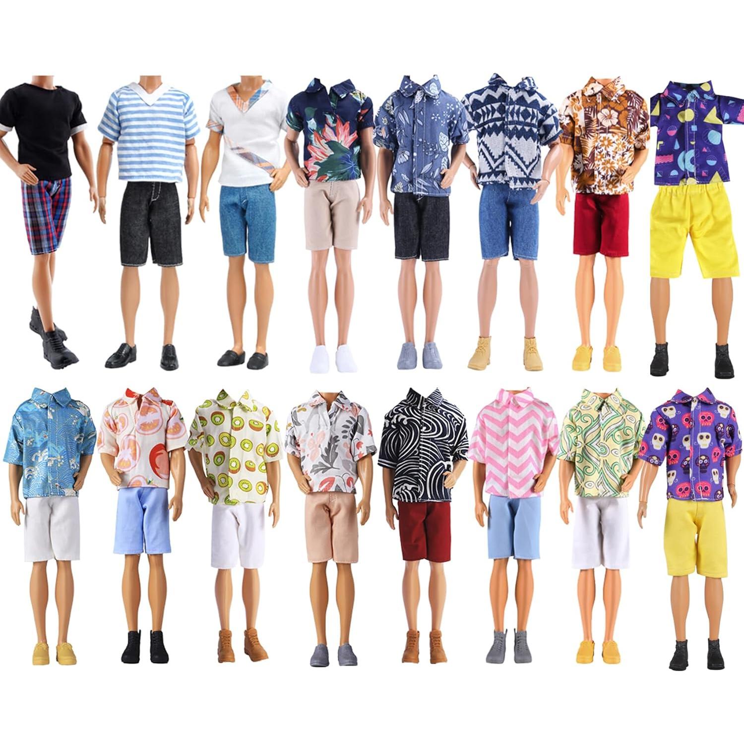 Conjunto de Ropa para Muñeca E-TING 5 Outfits + 5 Zapatos