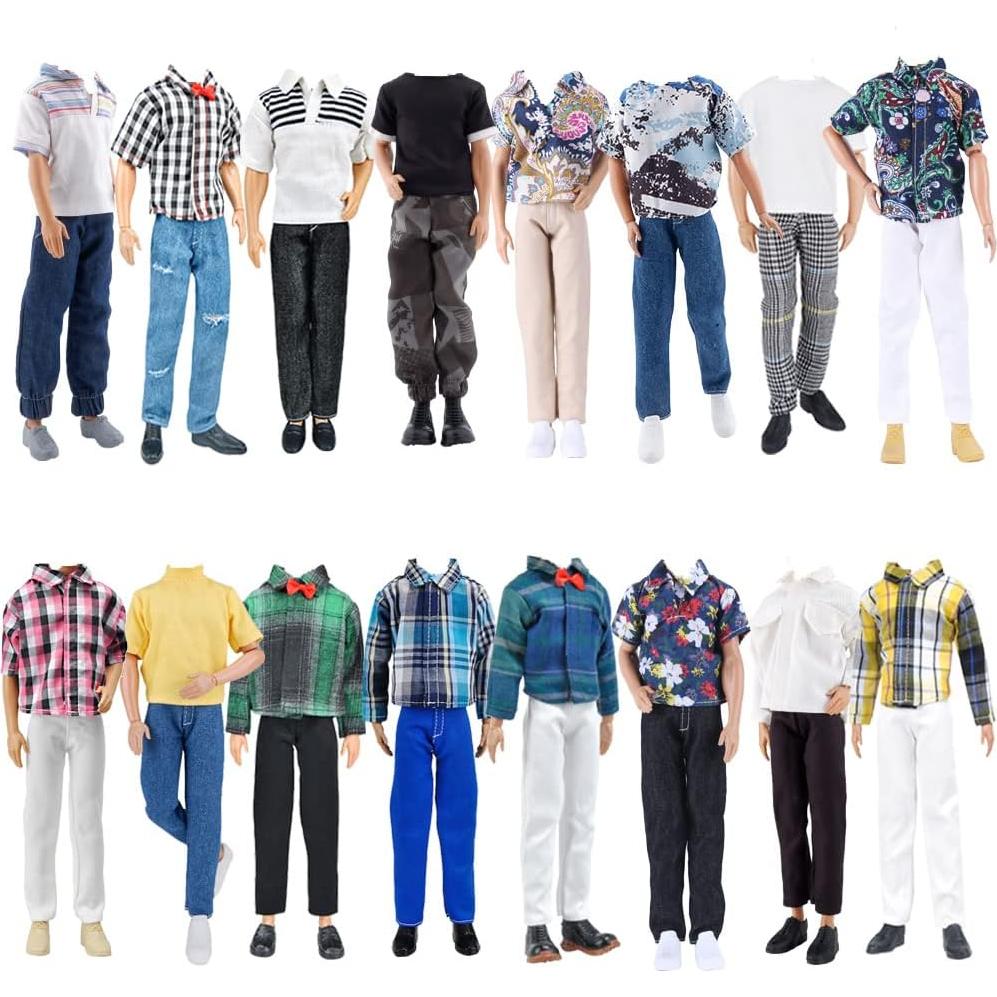 Conjunto de Ropa para Muñeca E-TING 5 Outfits + 5 Zapatos