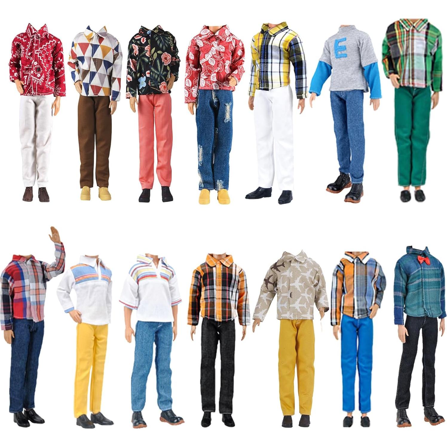 Conjunto de Ropa para Muñeca E-TING 5 Outfits + 5 Zapatos