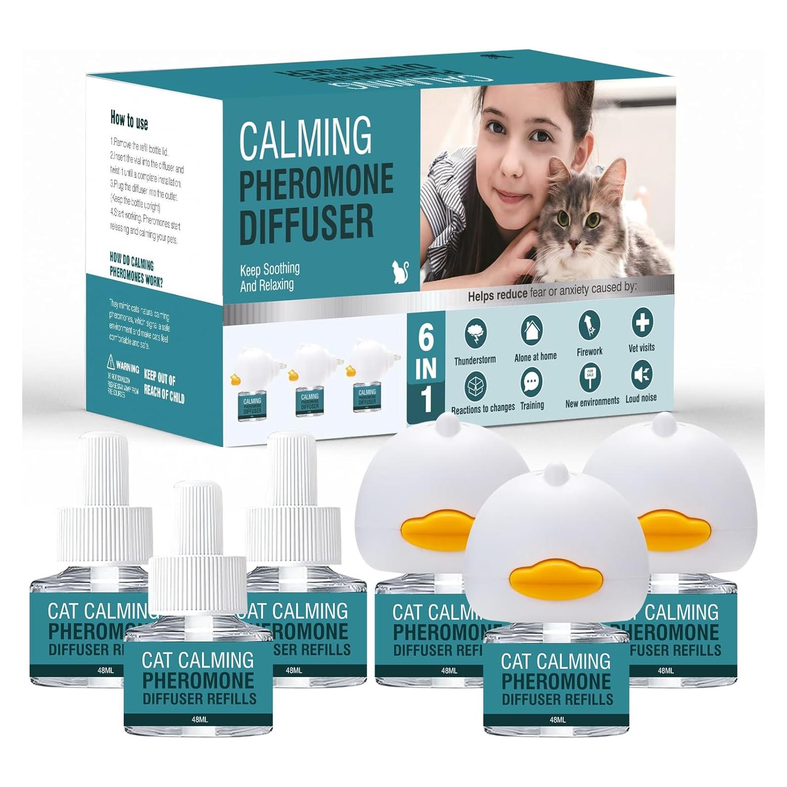 Difusor Calmante para Gatos LIWENQI 48ml 90 Días Alivio Estrés