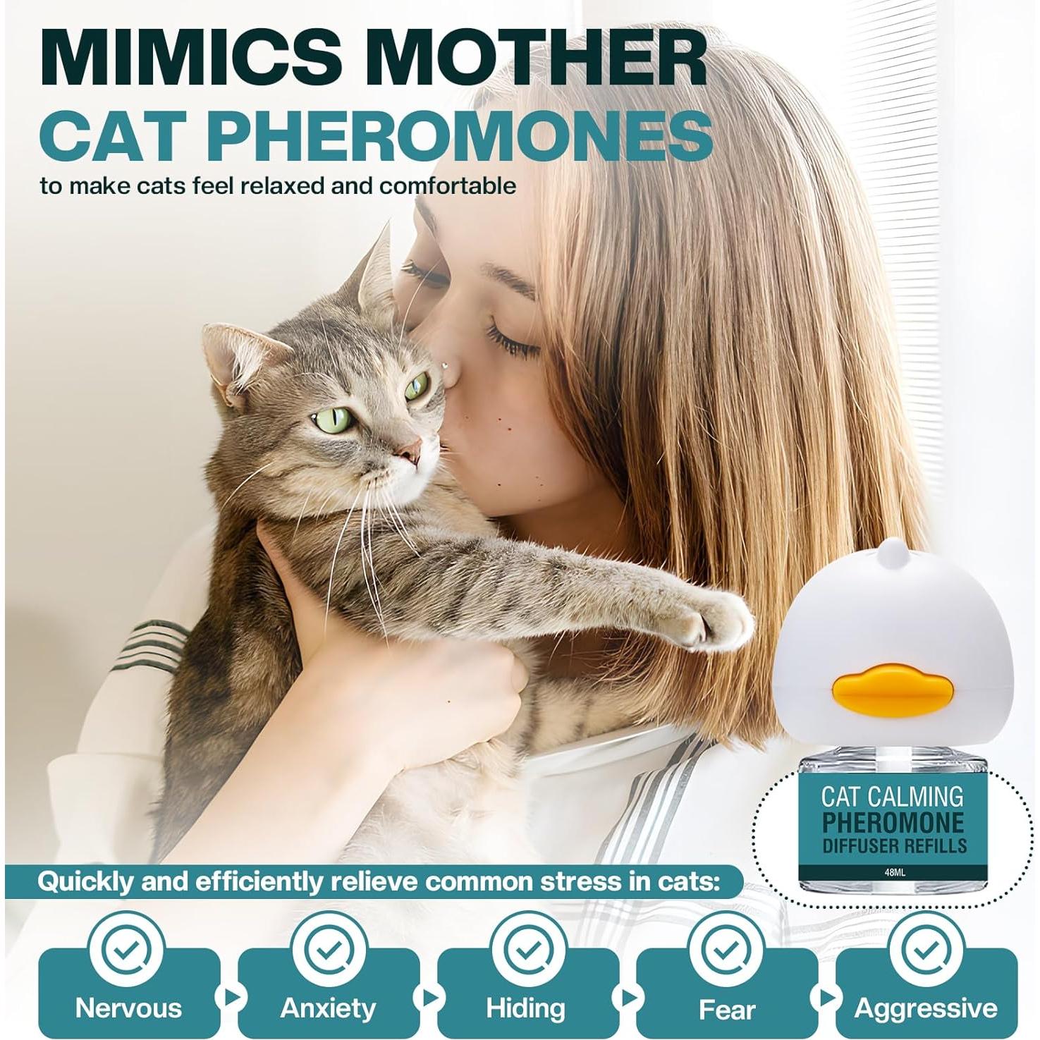 Difusor Calmante para Gatos LIWENQI 48ml 90 Días Alivio Estrés