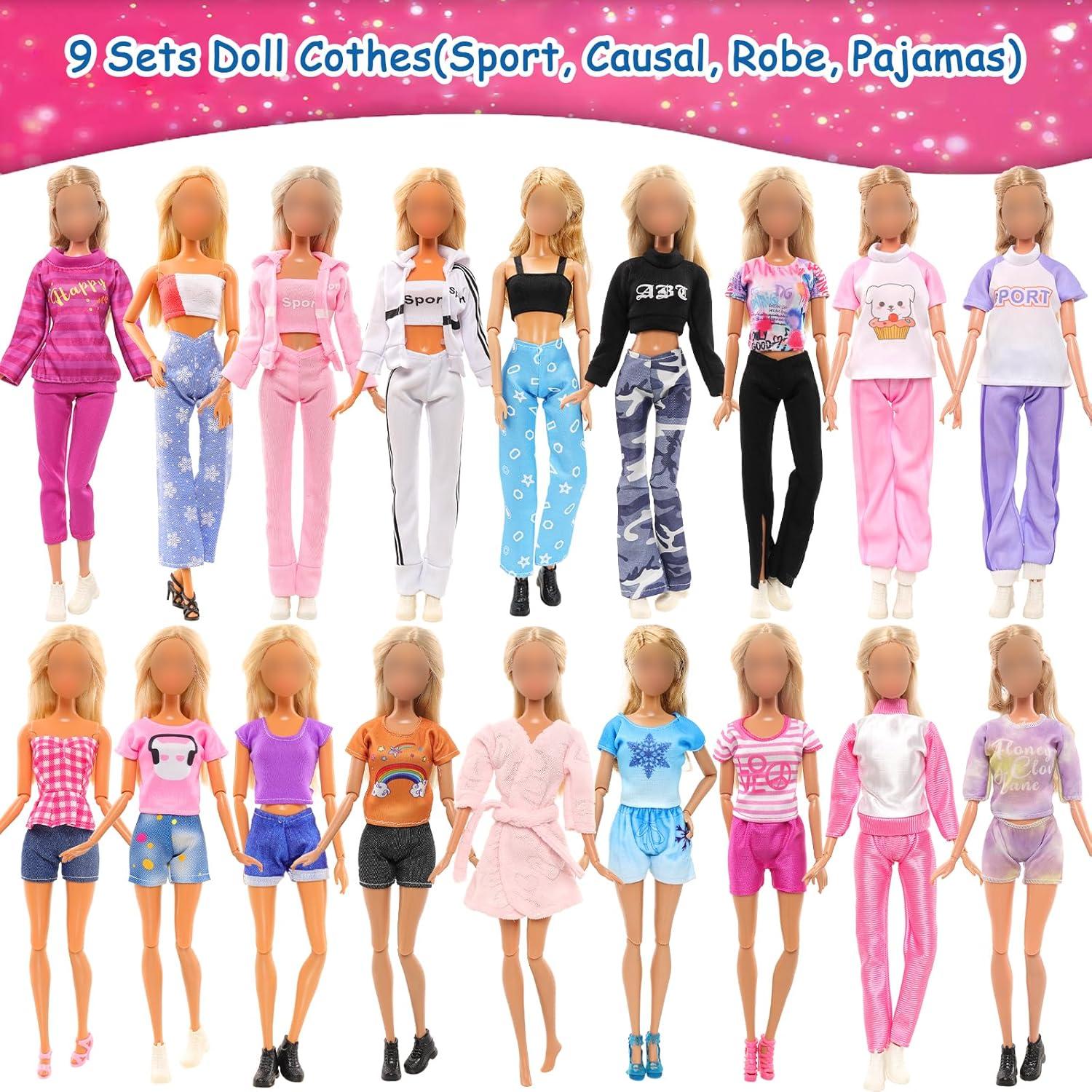 Barwa 9 Conjuntos Ropa Muñecas Traje Deportivo 29 cm