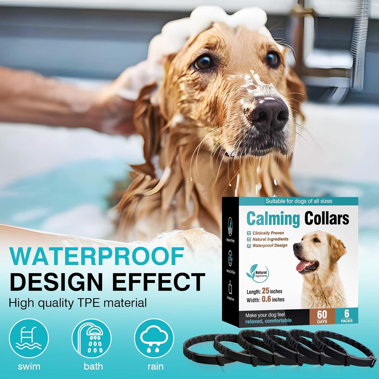 Collar Calmante para Perros ZHANGK 63.5 cm 6 Paquetes