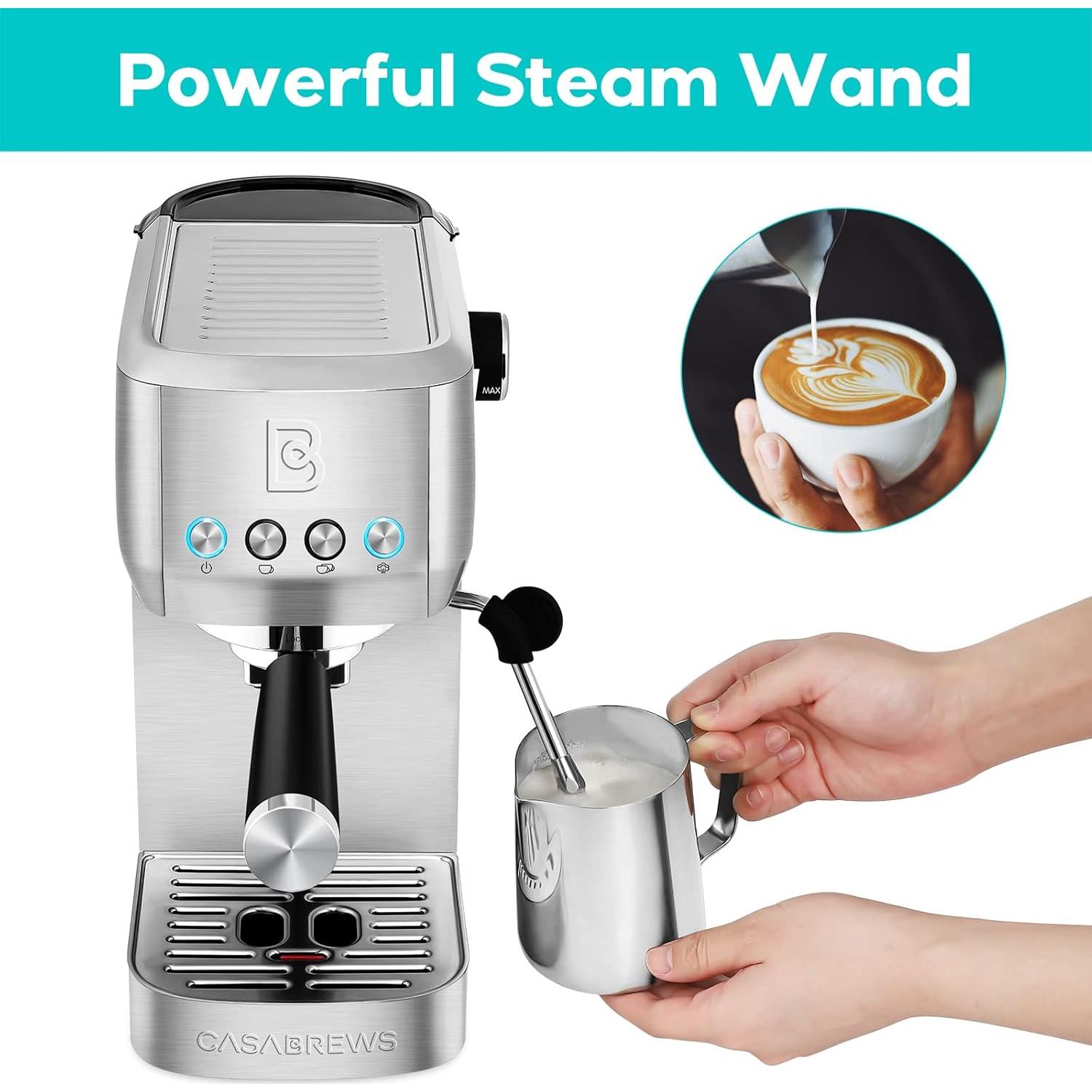 Máquina de Espresso CASABREWS 3700 20 Bar Acero Inoxidable