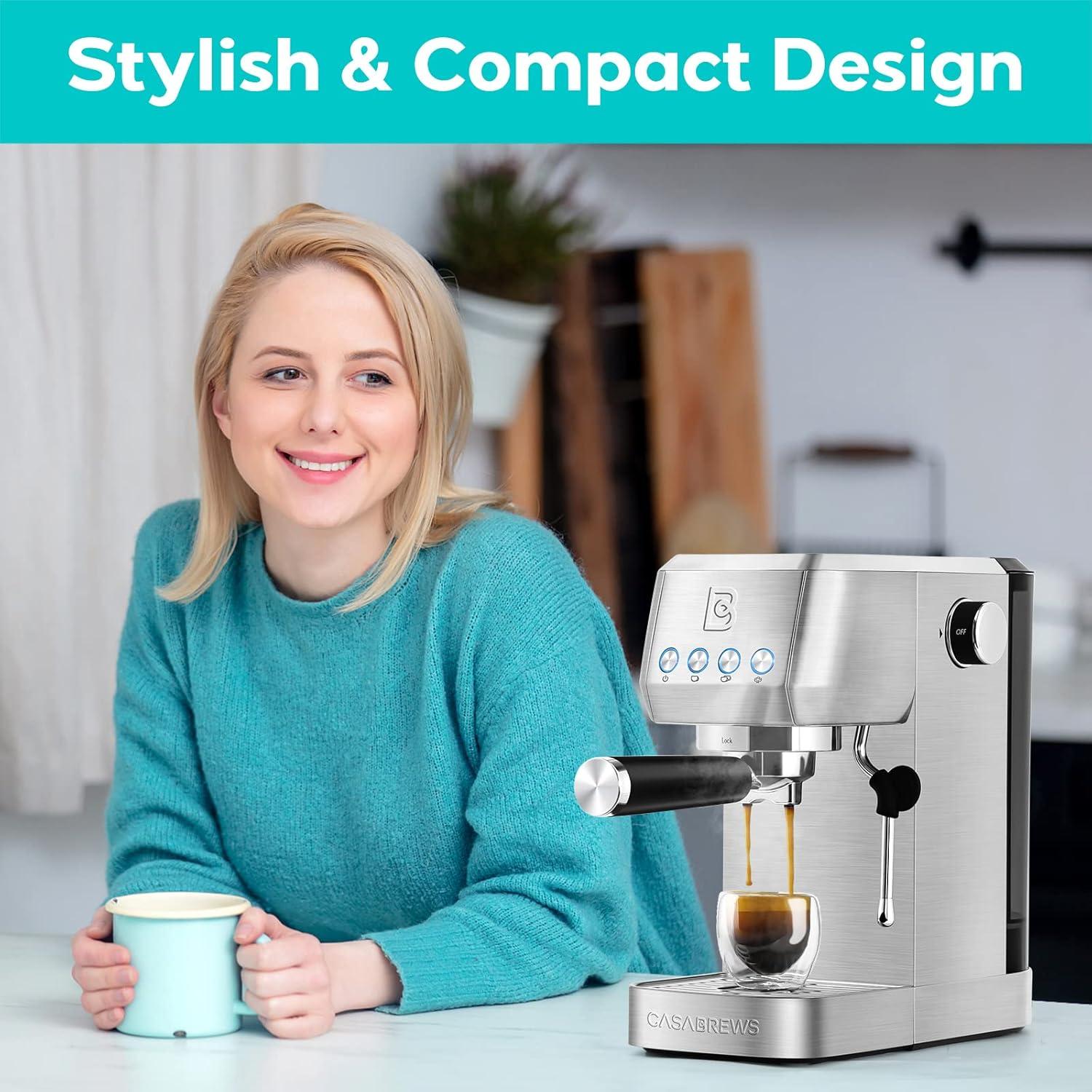 Máquina de Espresso CASABREWS 3700 20 Bar Acero Inoxidable