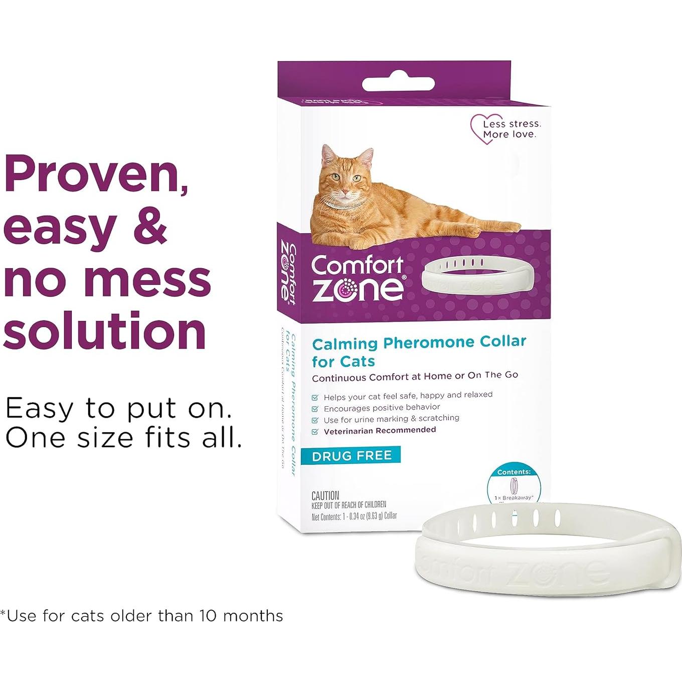 Collares Calmantes para Gatos Comfort Zone - 4 Unidades, 120 Días