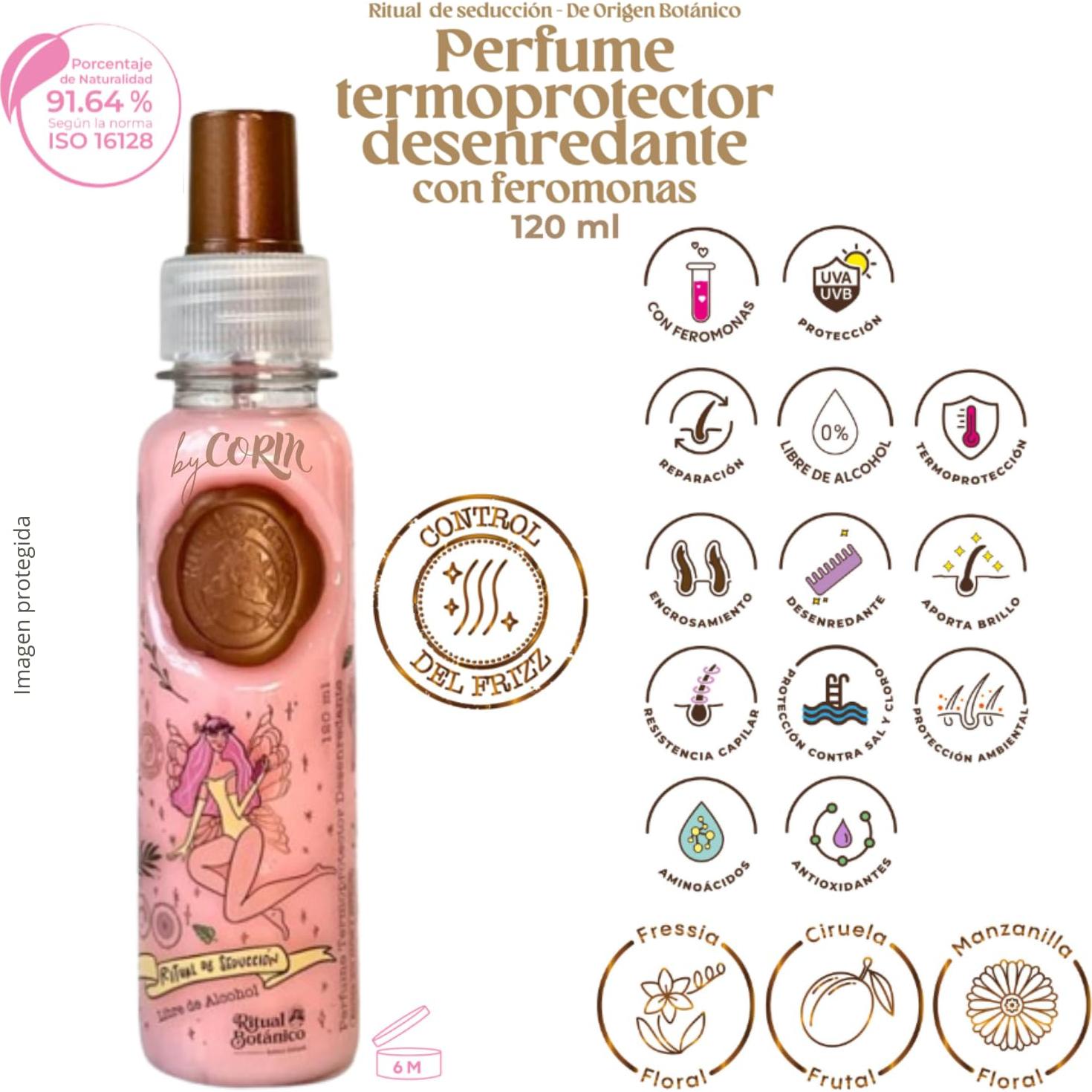 Perfume para Cabello Ritual Botánico 120ML - Termoprotector y Desenredante con Feromonas