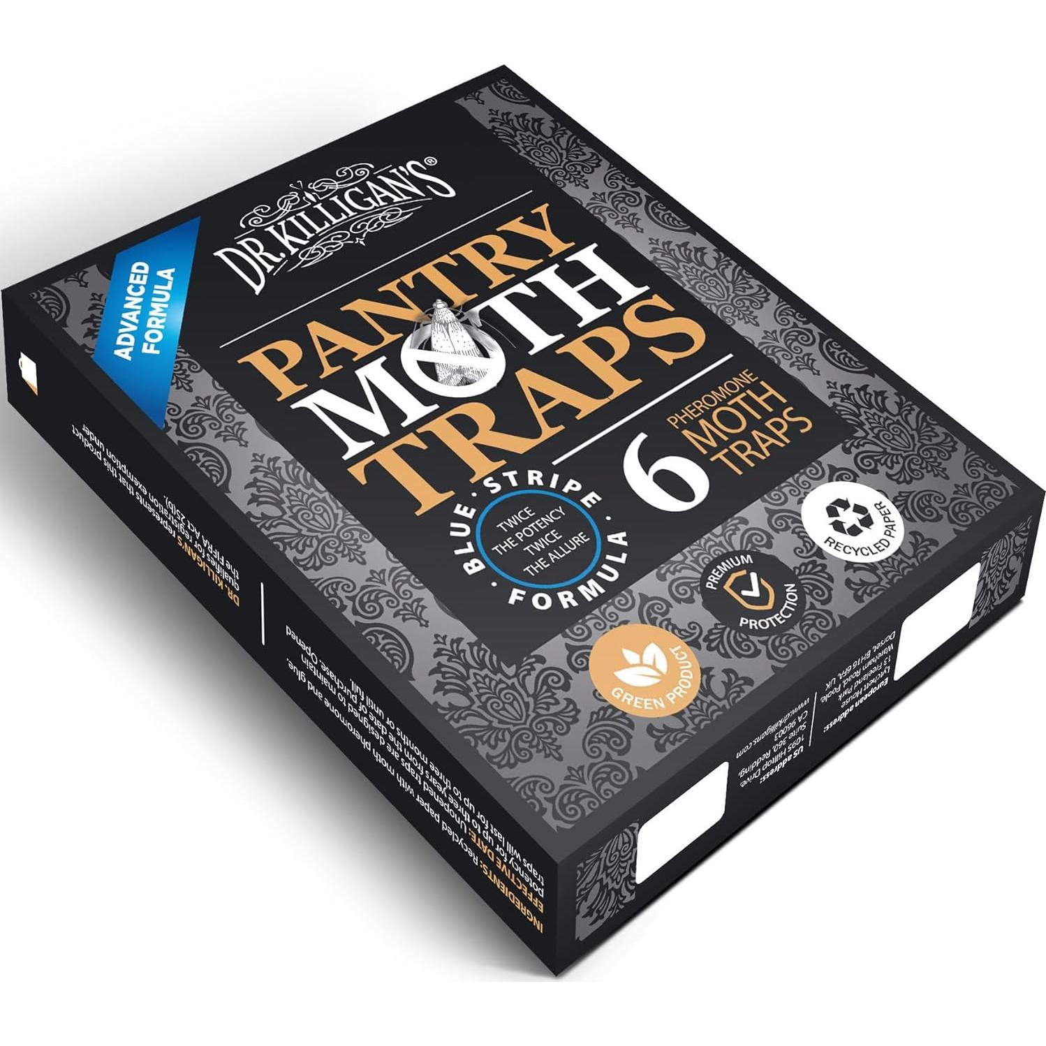 Trampas de Polilla de Alacena Dr. Killigan - 6 Unidades, Negro