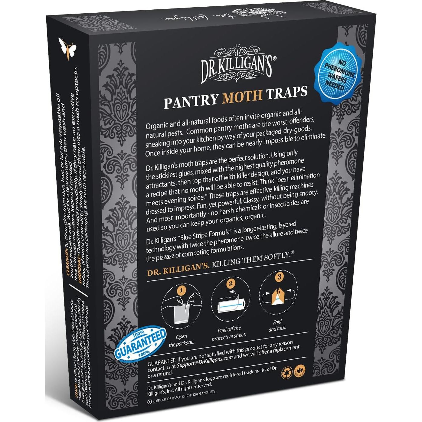 Trampas de Polilla de Alacena Dr. Killigan - 6 Unidades, Negro