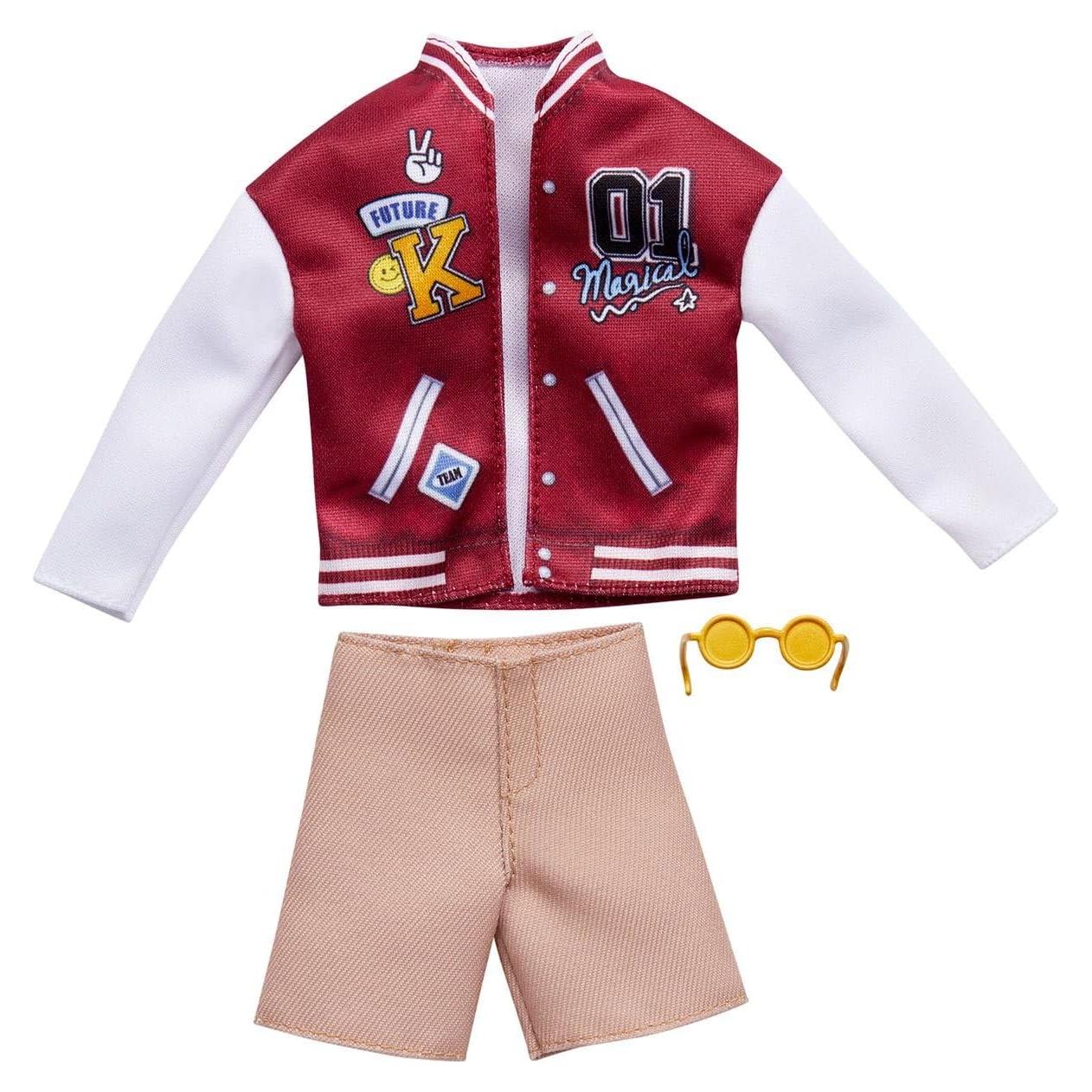 Barbie Fashion Pack HJT25 Ken Doll Clothes Outfit Bomber Jacket Shorts Sunglass