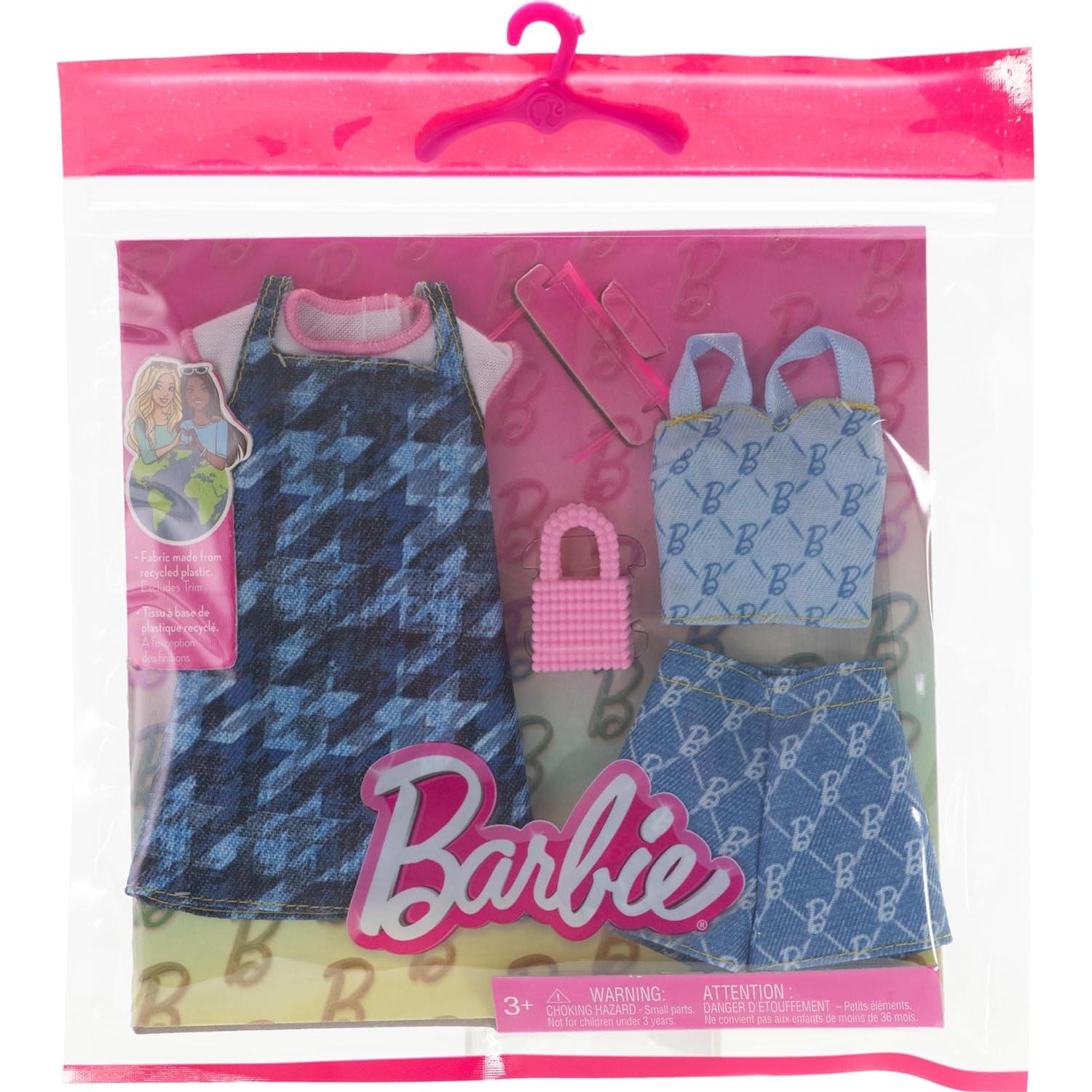 Conjunto de Ropa Barbie Denim 2 en 1 con Accesorios
