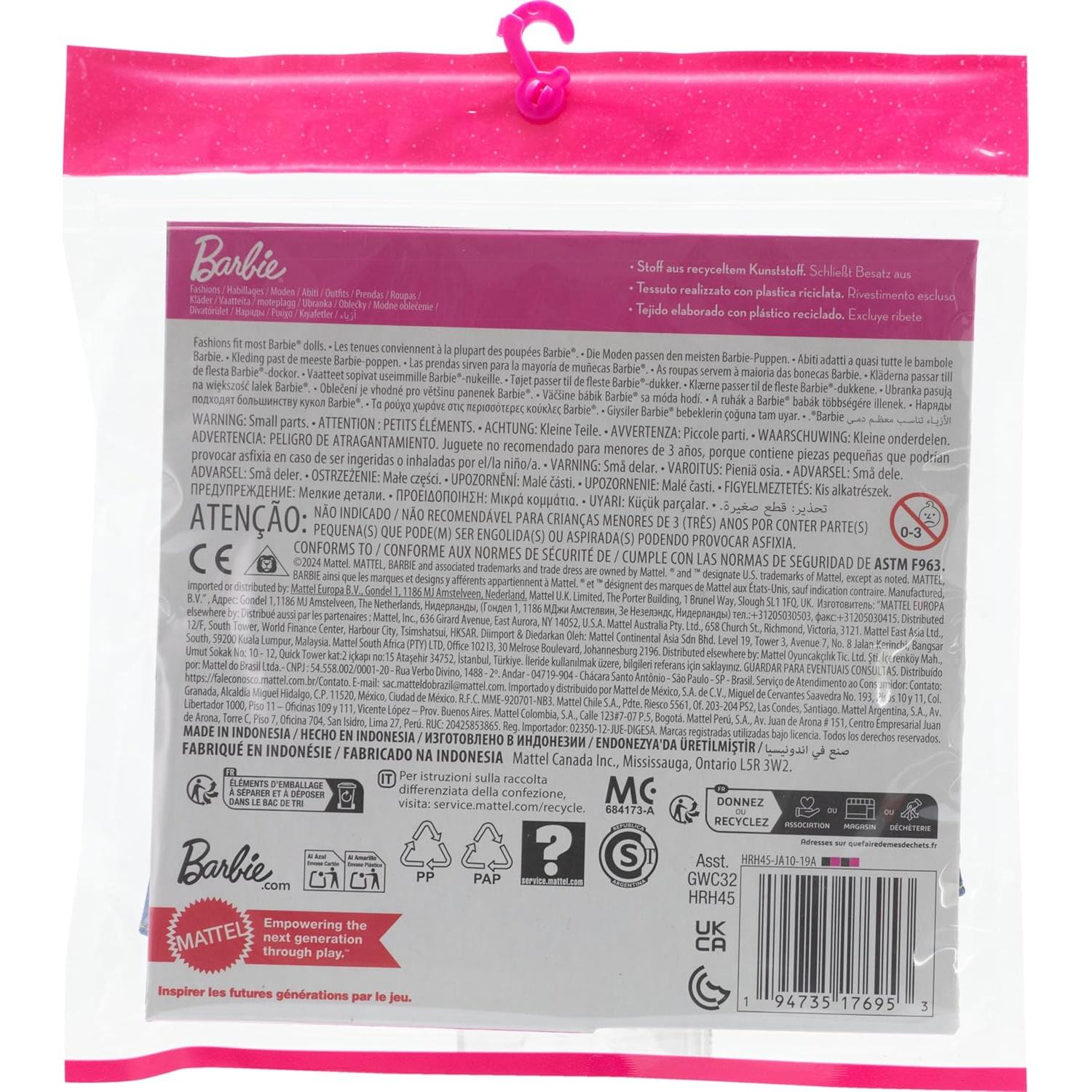 Conjunto de Ropa Barbie Denim 2 en 1 con Accesorios