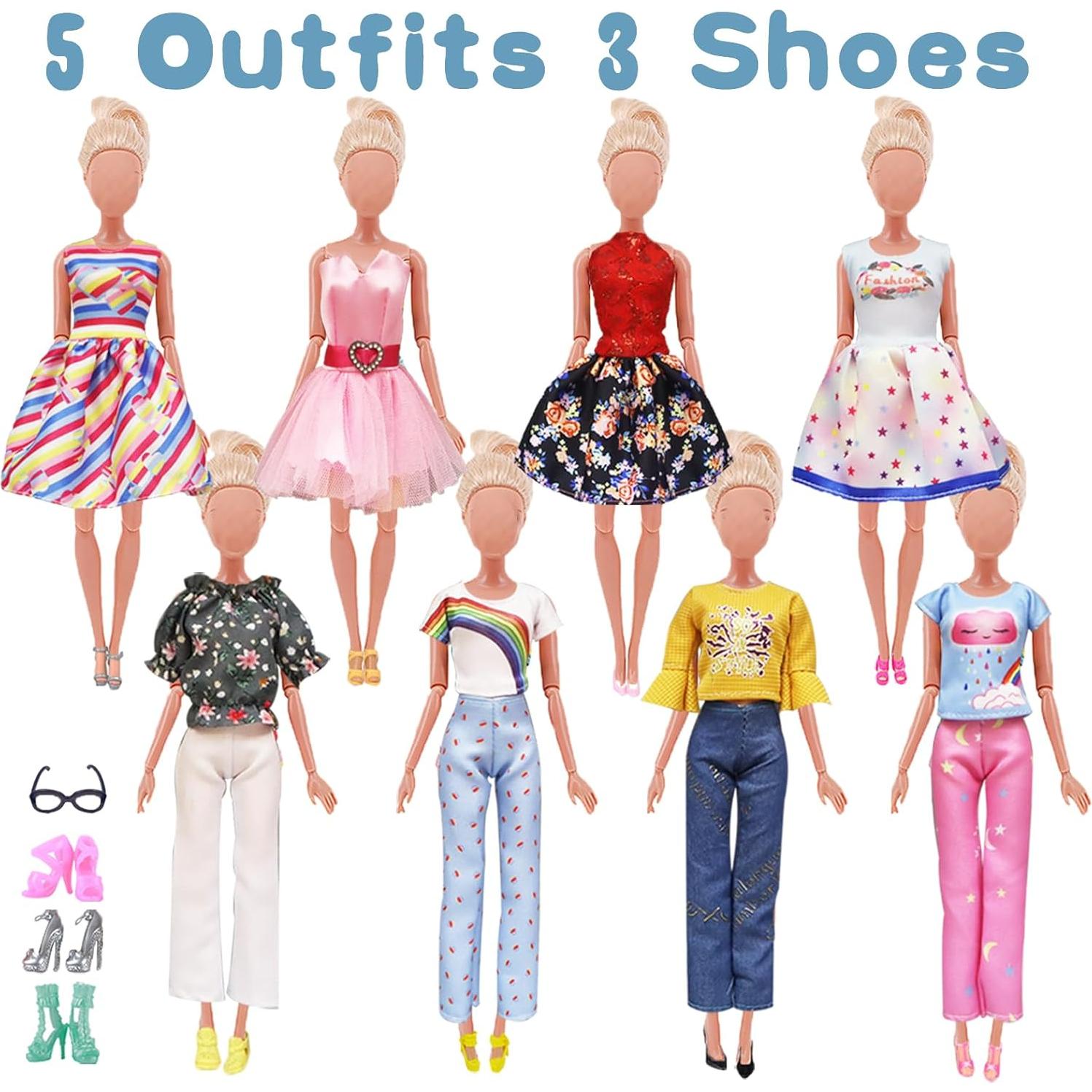 18 PCS Ropa y Accesorios para Muñecas 30 cm - Carreuty