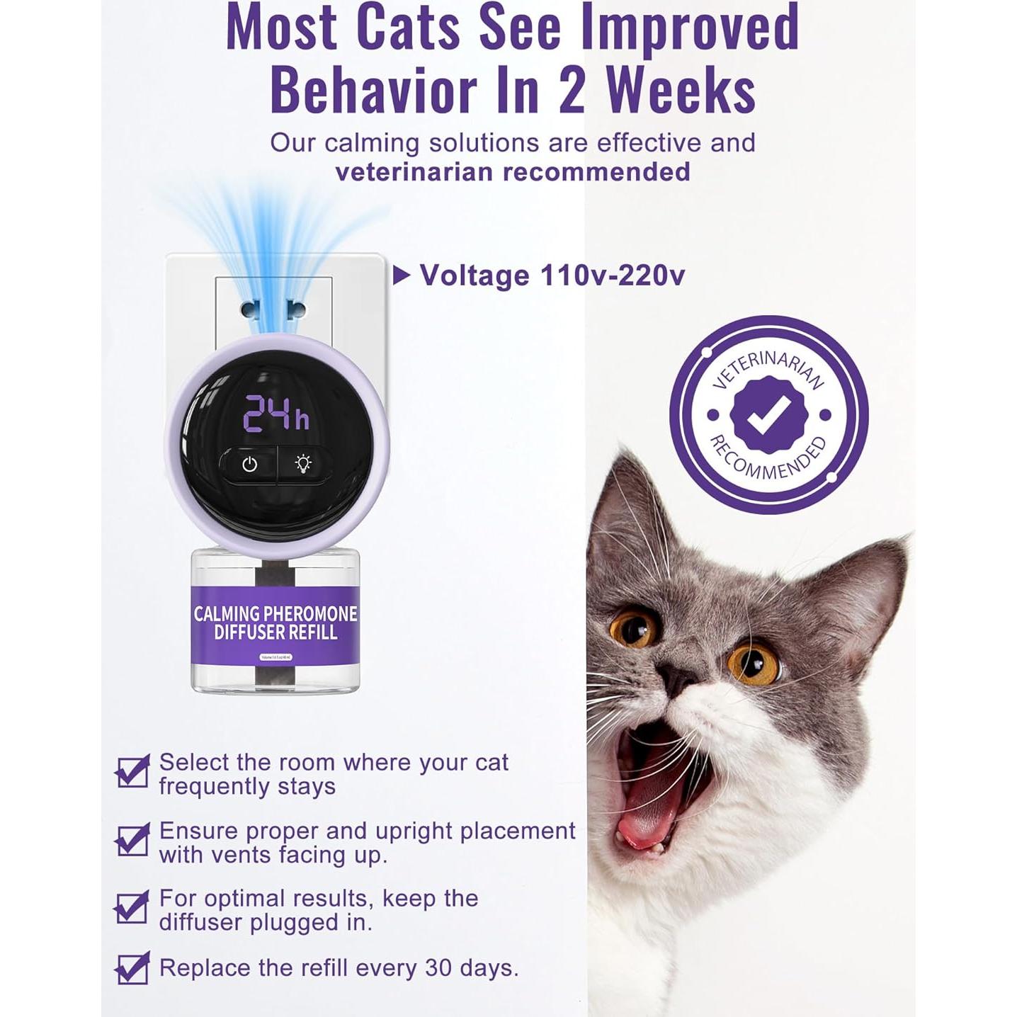 Difusor de Feromonas para Gatos Lesotc con 2 Recargas 48ml