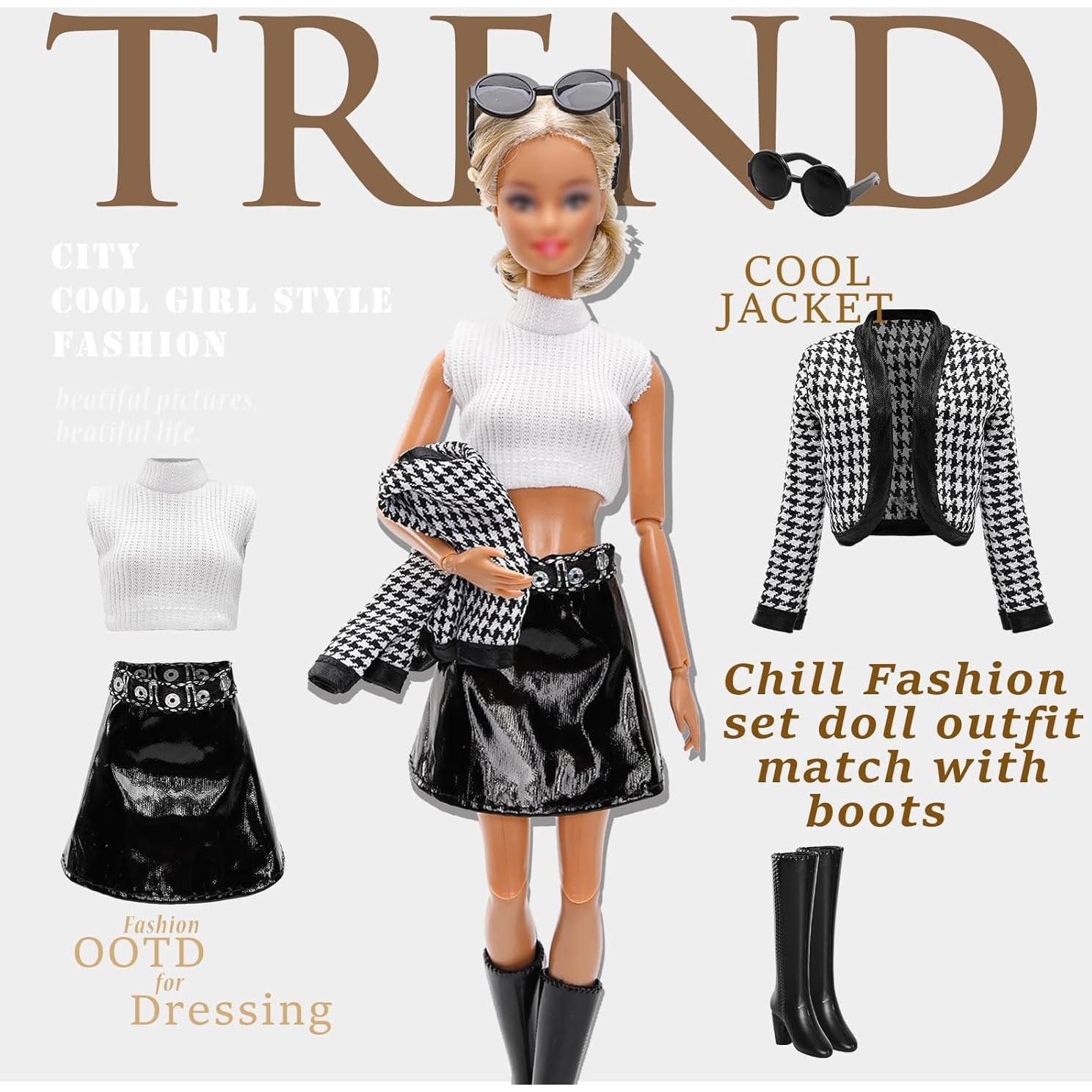 15 Piezas Ropa y Accesorios para Muñecas 29 cm Chic