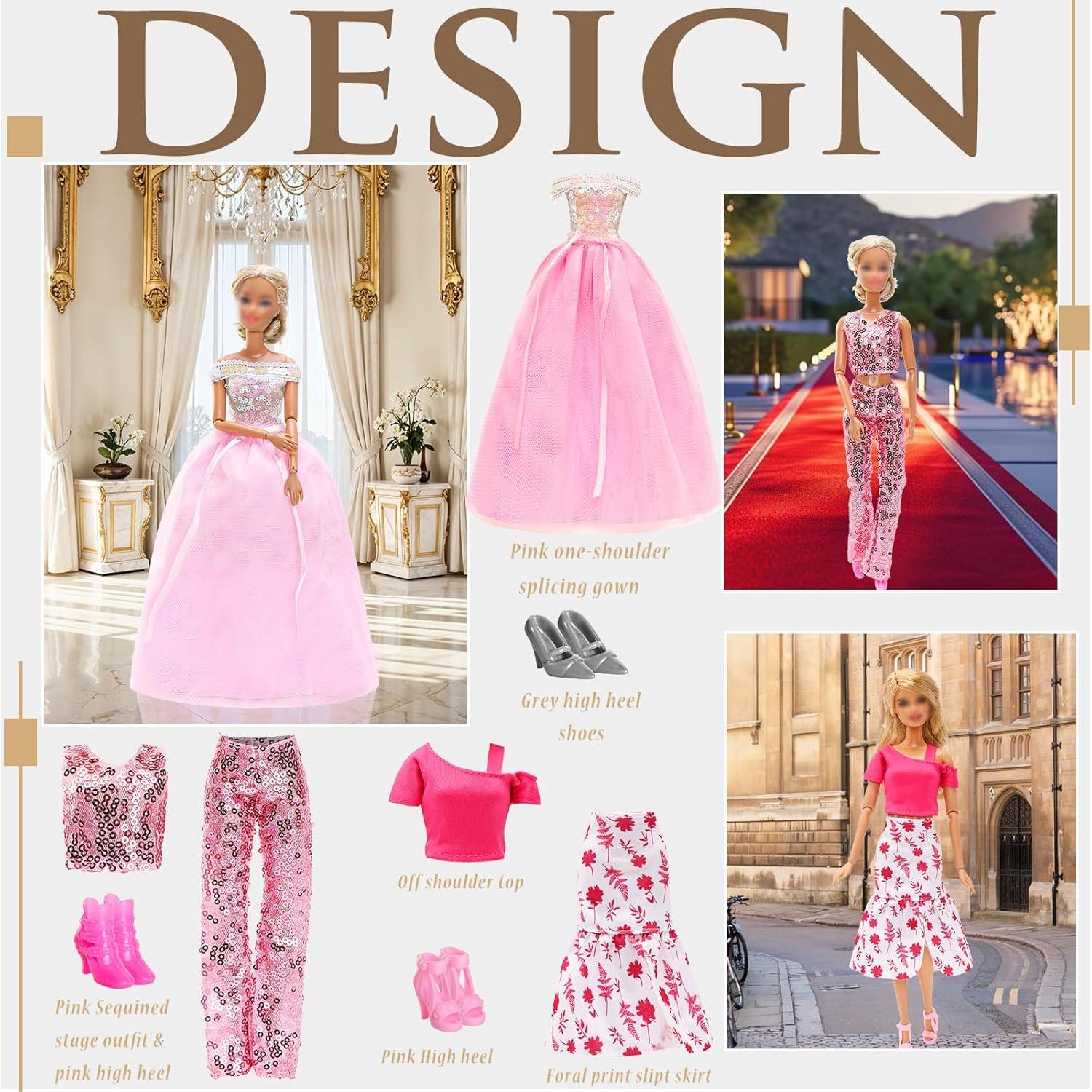 15 Piezas Ropa y Accesorios para Muñecas 29 cm Chic