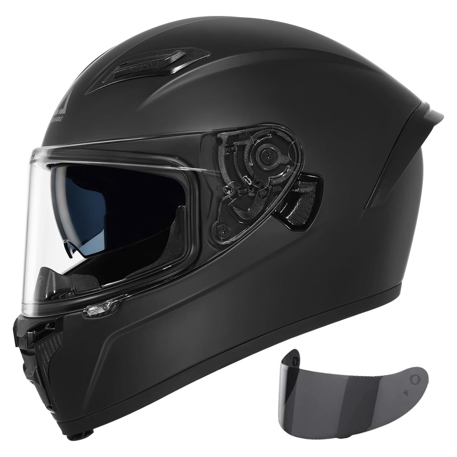 Casco Integral TRIANGLE FF351 Doble Visor Negro Mate DOT
